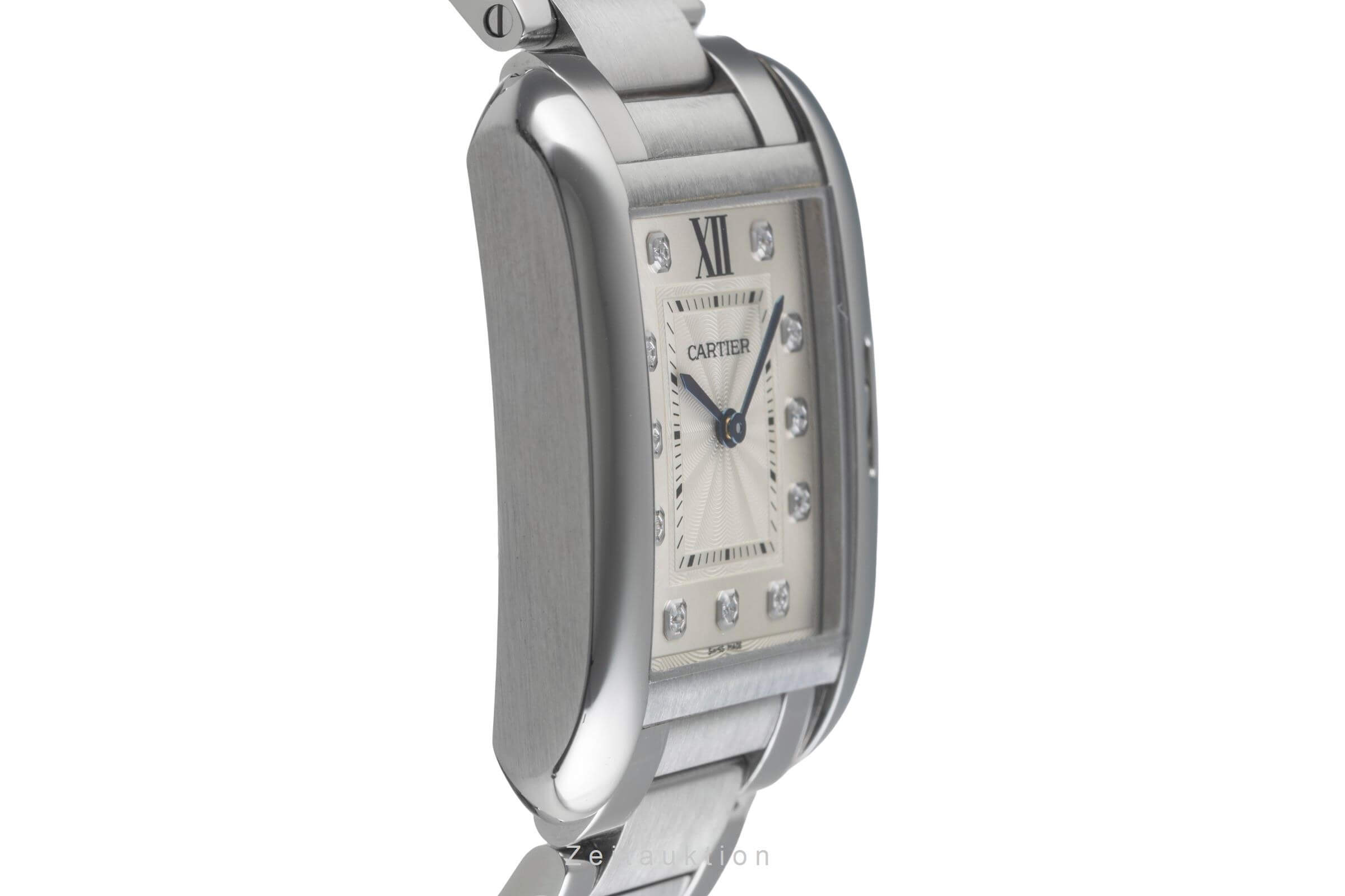 Cartier Tank Anglaise Medium Edelstahl Damenuhr Ref. W4TA0004 VP: 5000 € [2501149]