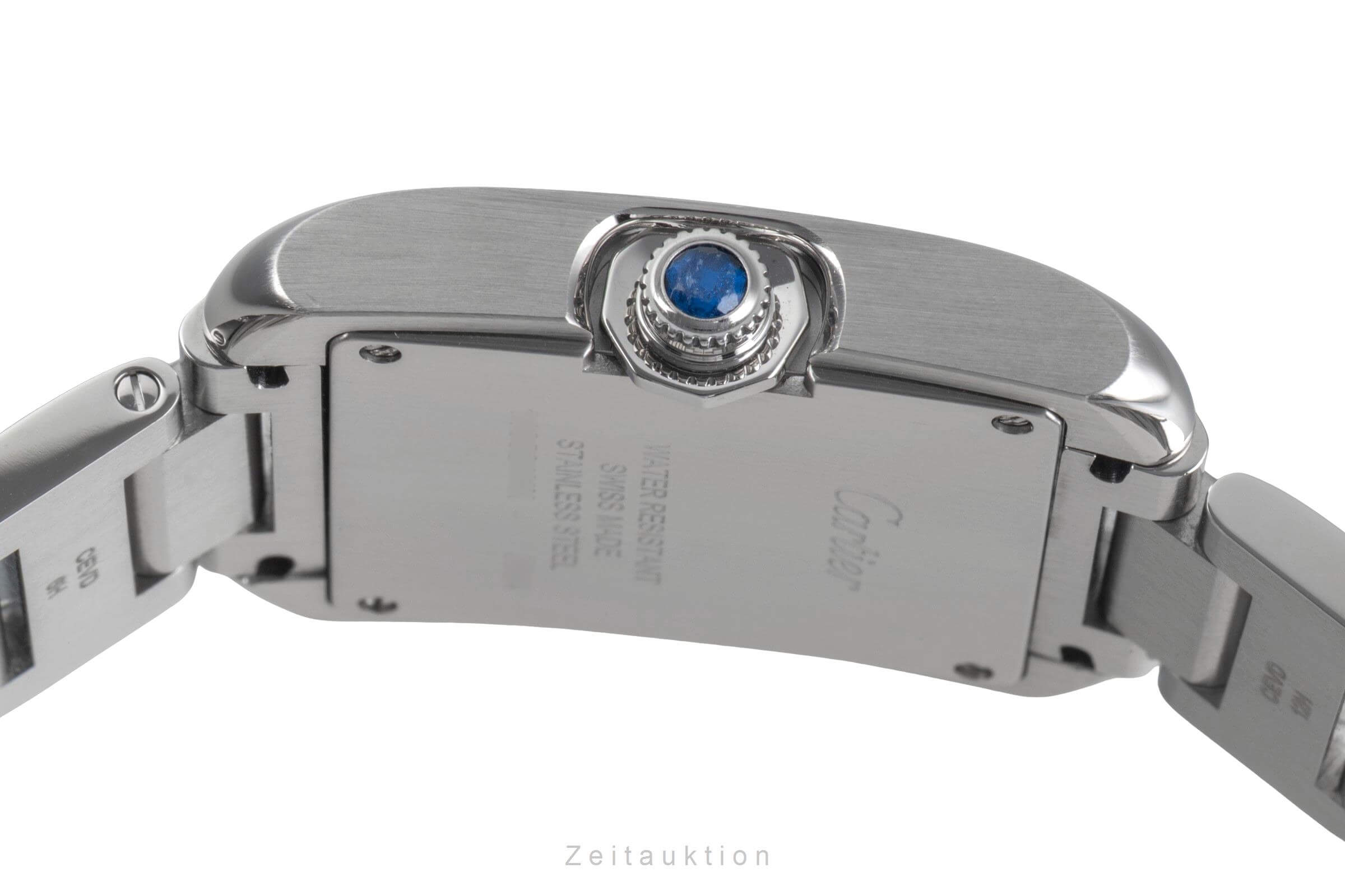 Cartier Tank Anglaise Medium Edelstahl Damenuhr Ref. W4TA0004 VP: 5000 € [2501149]
