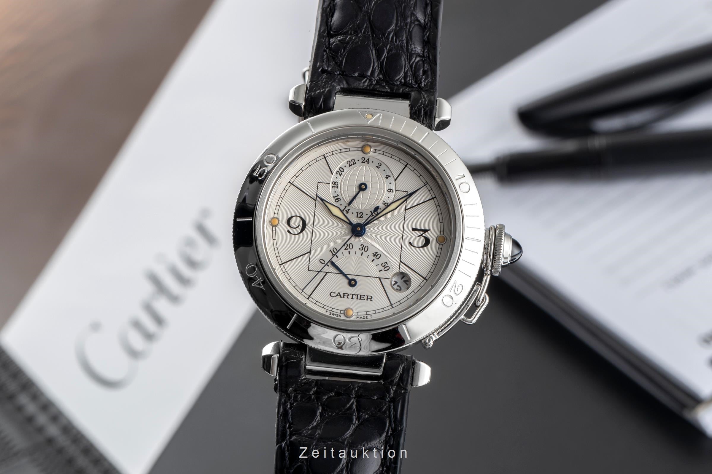 Cartier Pasha steel automatic men's watch W3103755  [2501150]