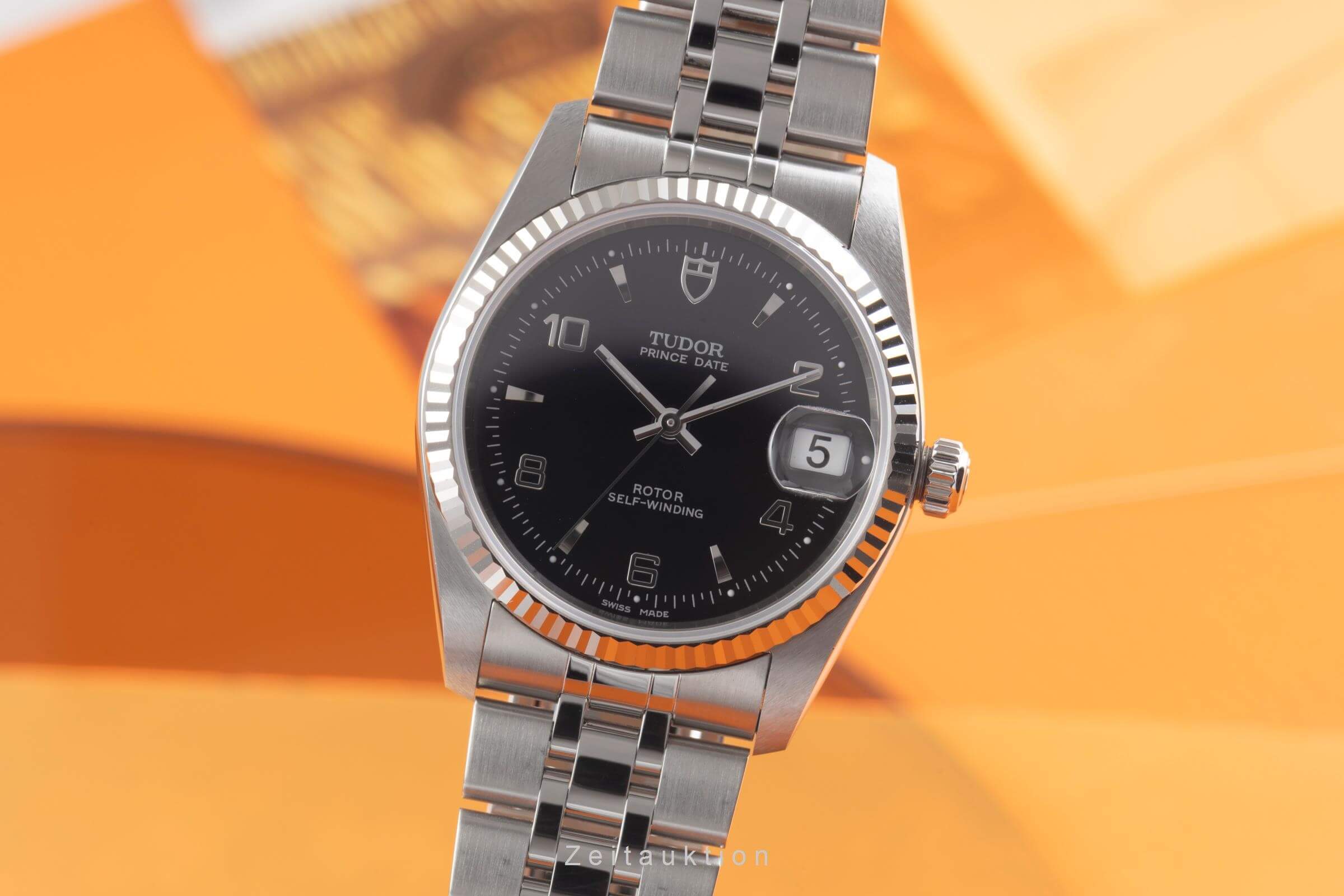 Tudor Prince Date acciaio / oro bianco automatismo orologio da uomo 74034-0012  [2501166]