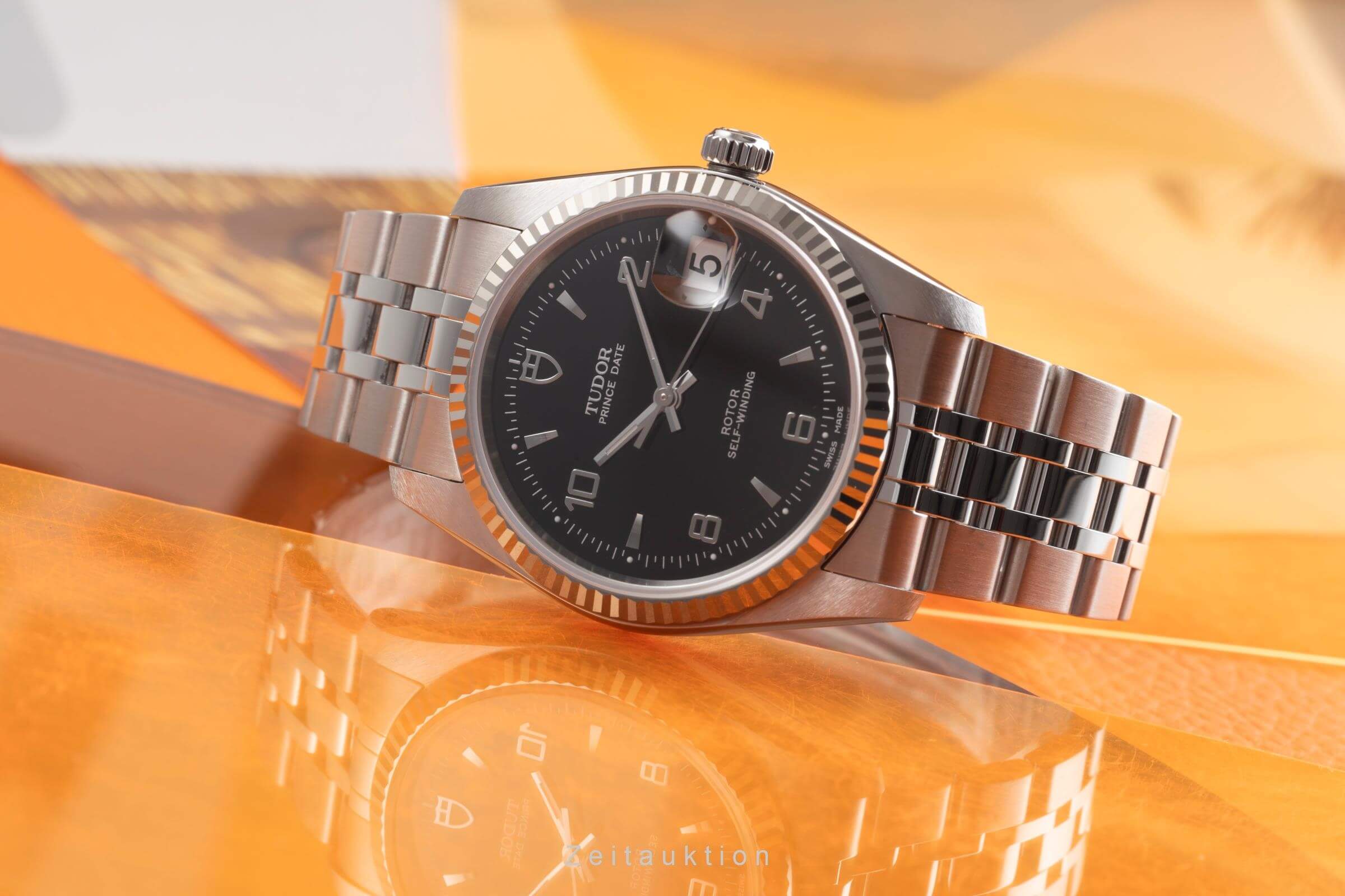 Tudor Prince Date acciaio / oro bianco automatismo orologio da uomo 74034-0012  [2501166]