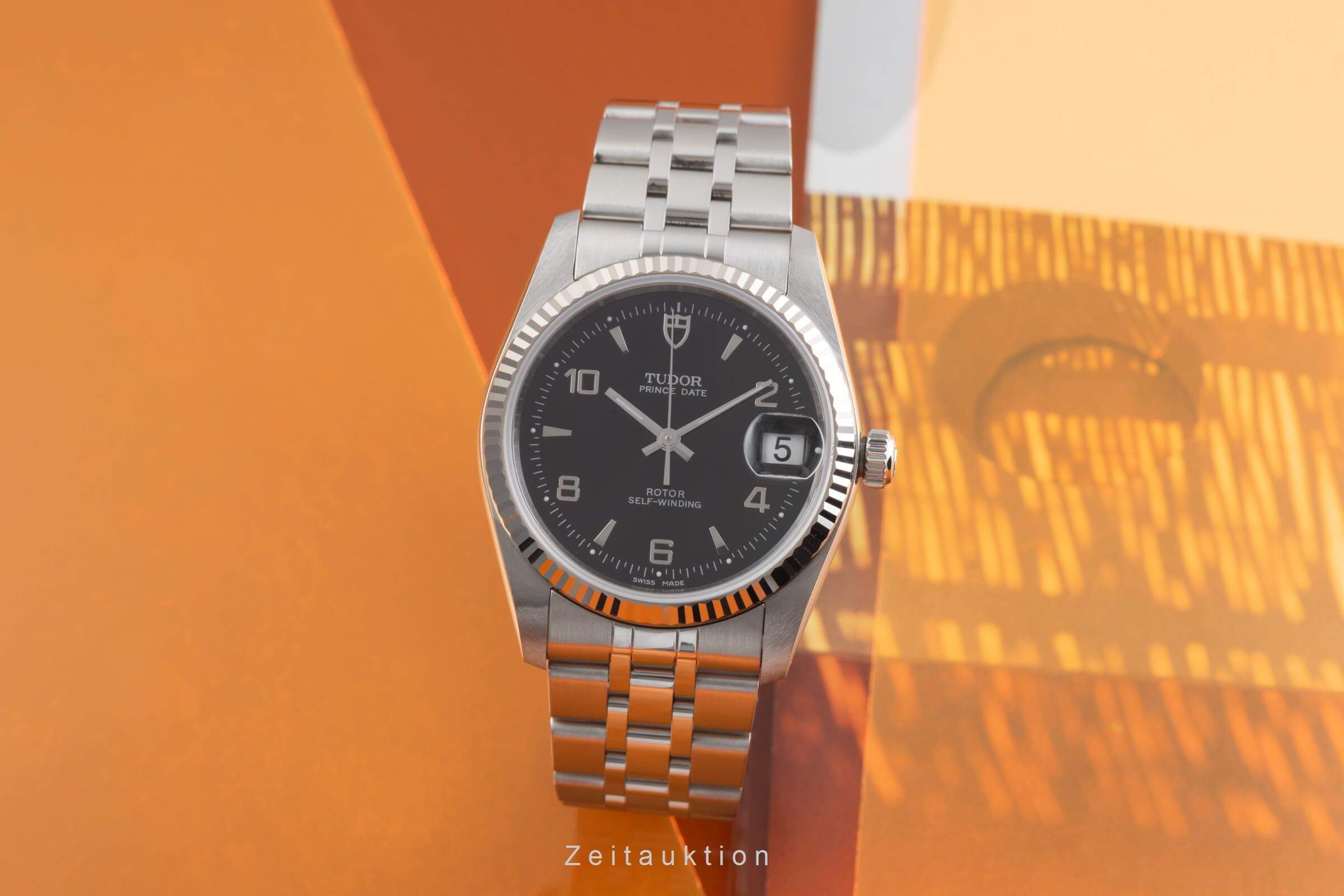 Tudor Prince Date acciaio / oro bianco automatismo orologio da uomo 74034-0012  [2501166]