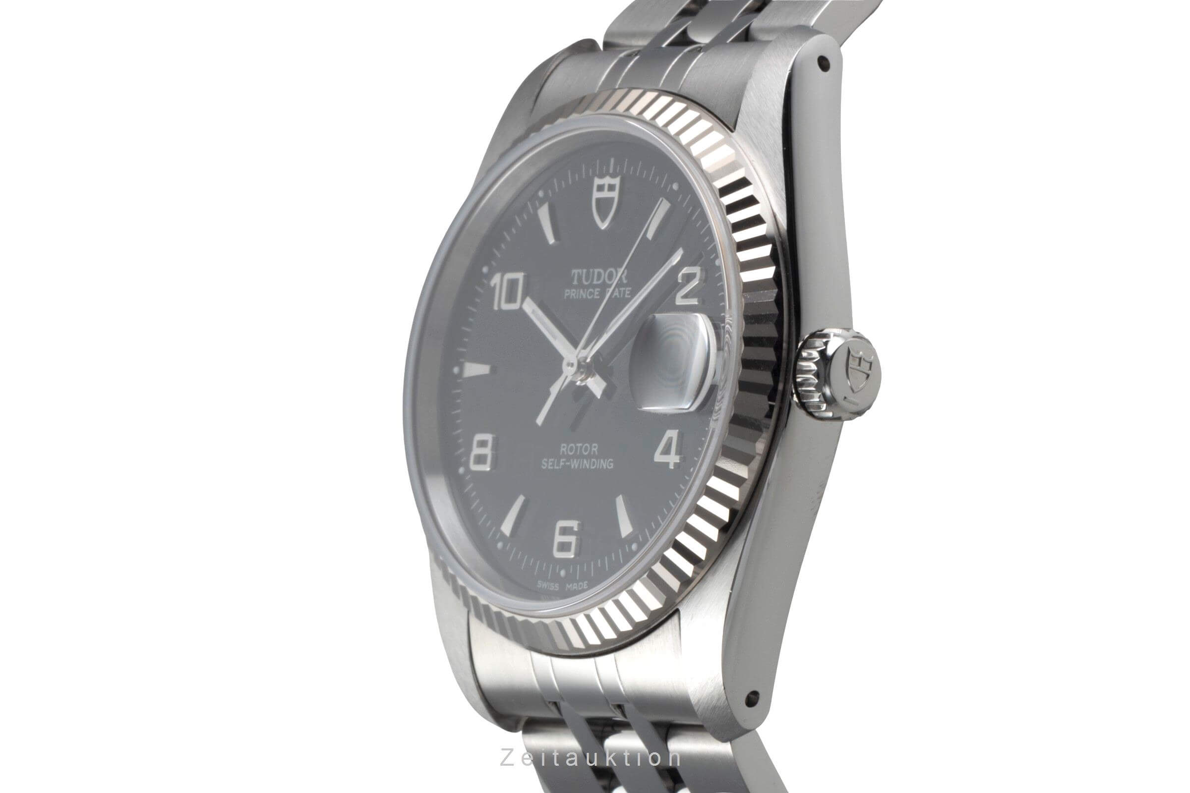 Tudor Prince Date acciaio / oro bianco automatismo orologio da uomo 74034-0012  [2501166]