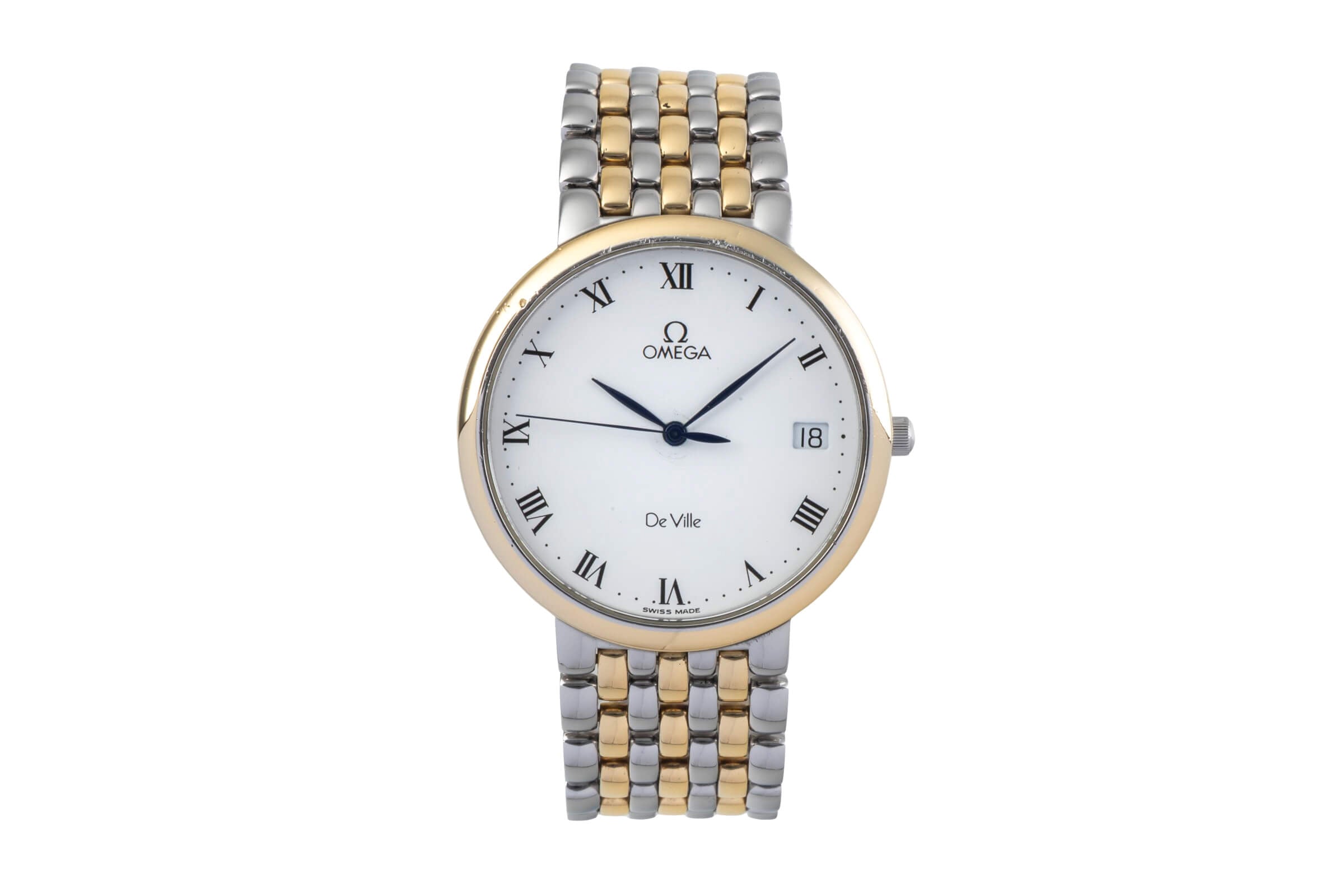 Omega De Ville acciaio / oro quarzo orologio da uomo 396.2432  [2501186]