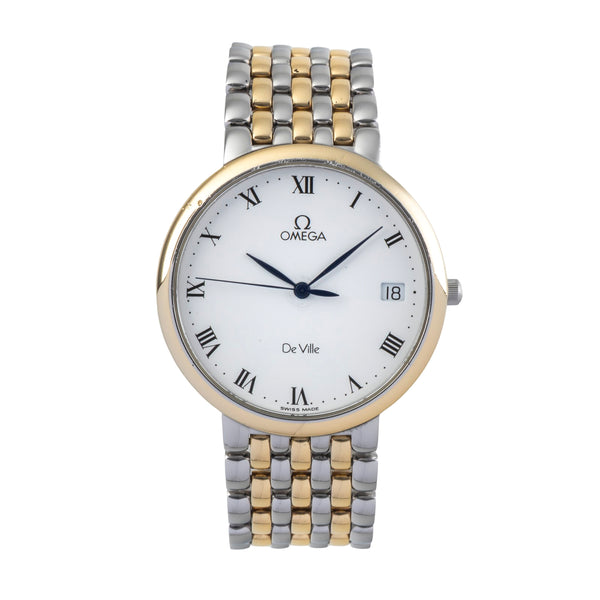 Omega De Ville acciaio / oro quarzo orologio da uomo 396.2432  [2501186]