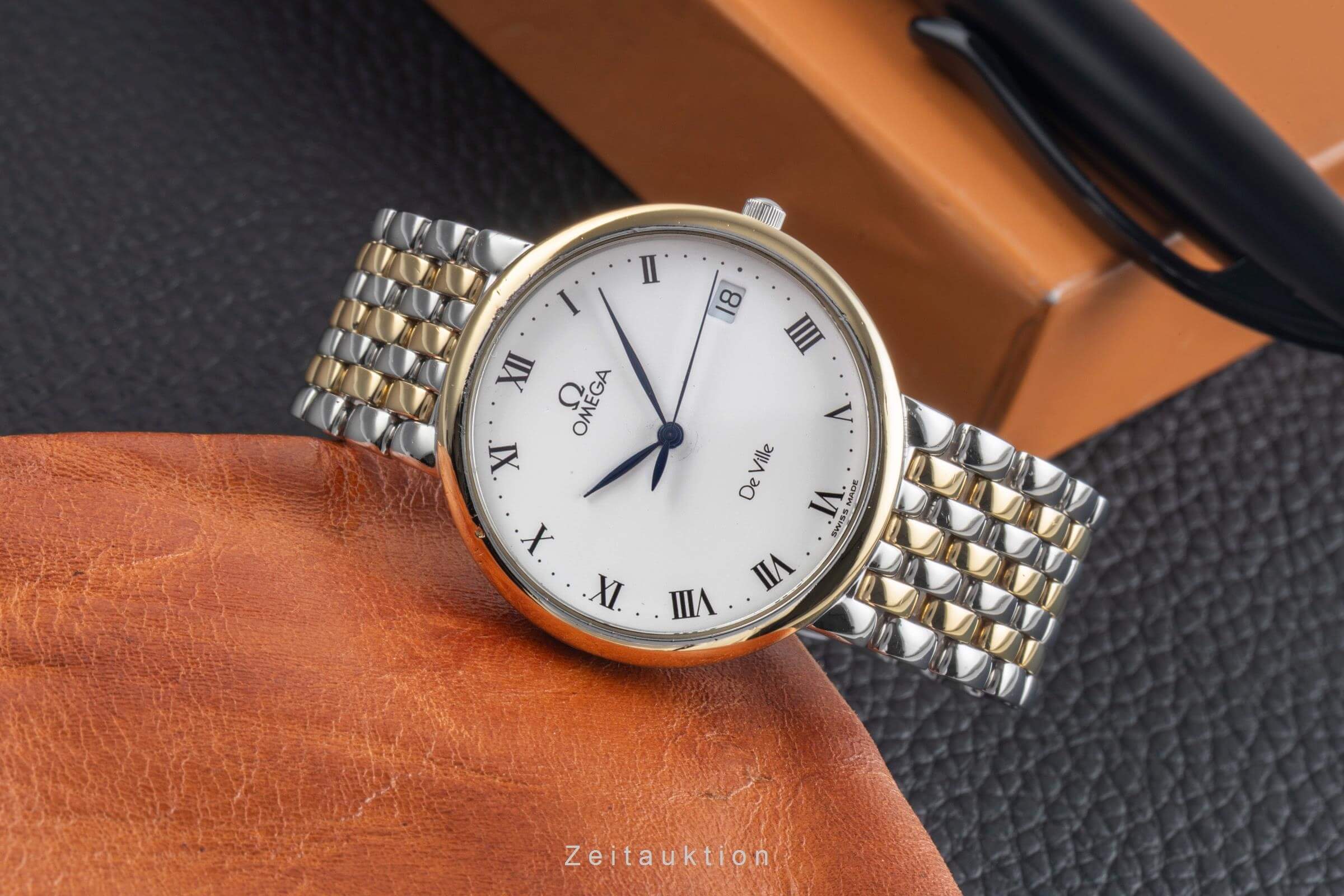 Omega De Ville acciaio / oro quarzo orologio da uomo 396.2432  [2501186]