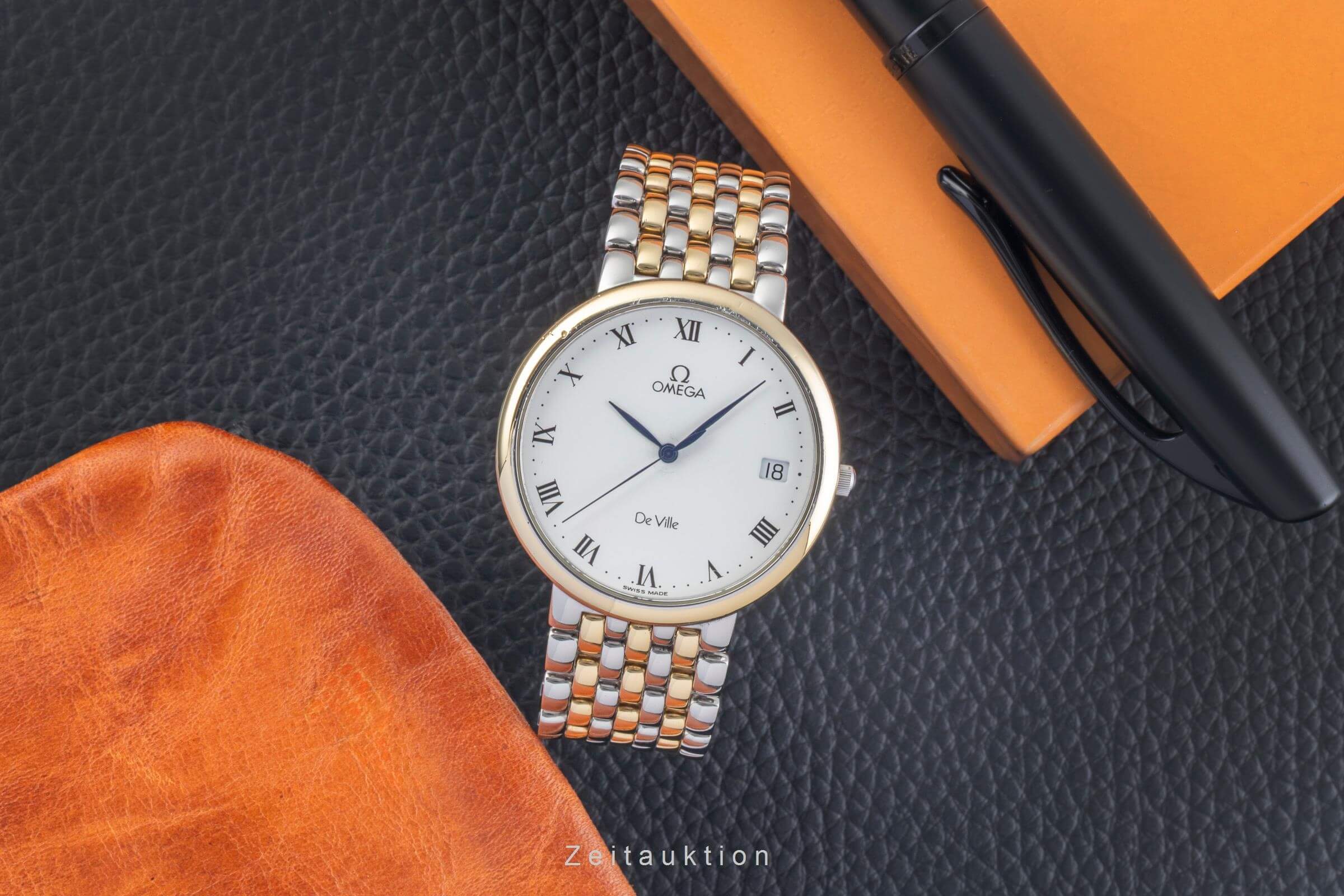 Omega De Ville acciaio / oro quarzo orologio da uomo 396.2432  [2501186]