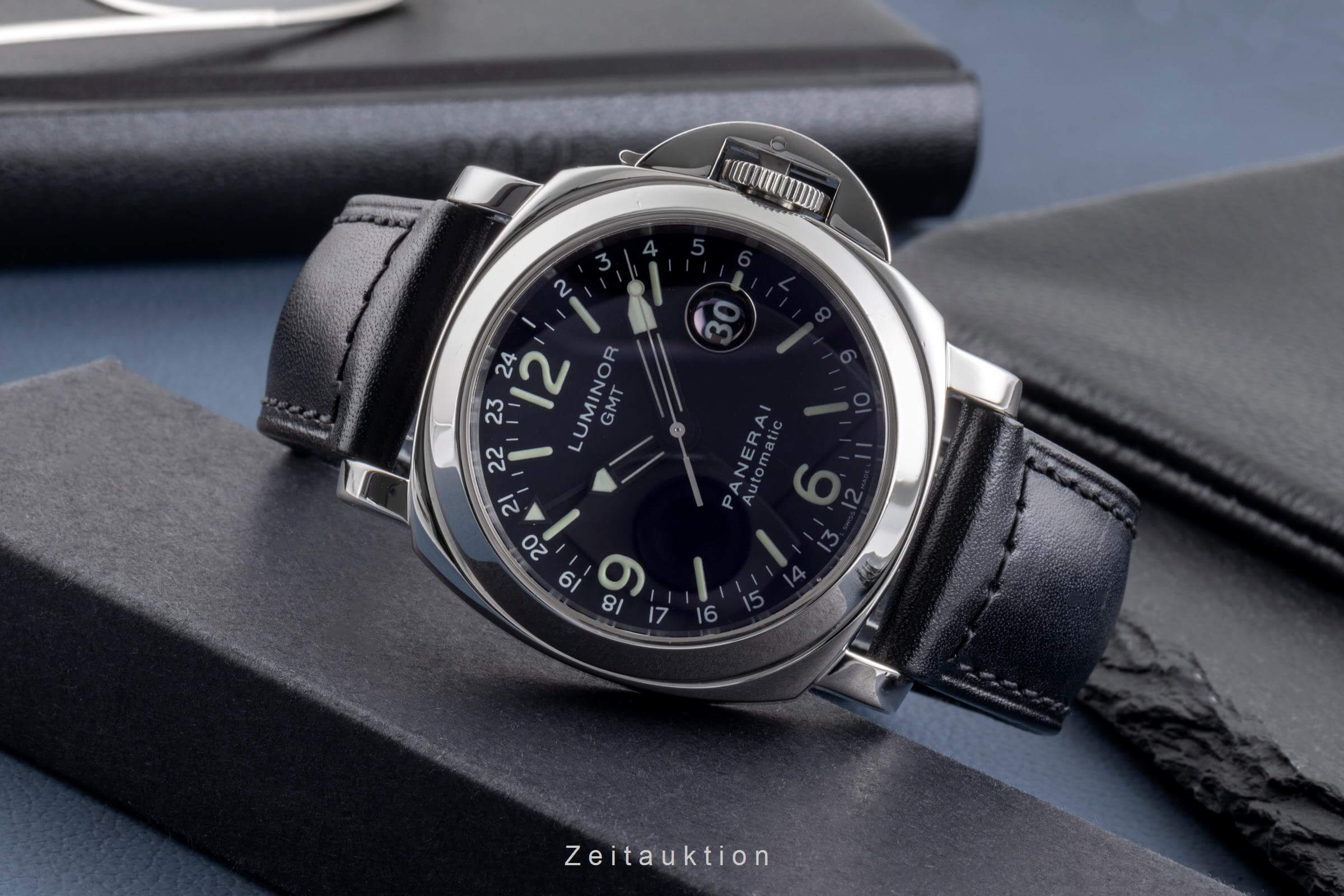 Panerai Luminor GMT acero automático reloj para caballeros PAM00063  [2501188]