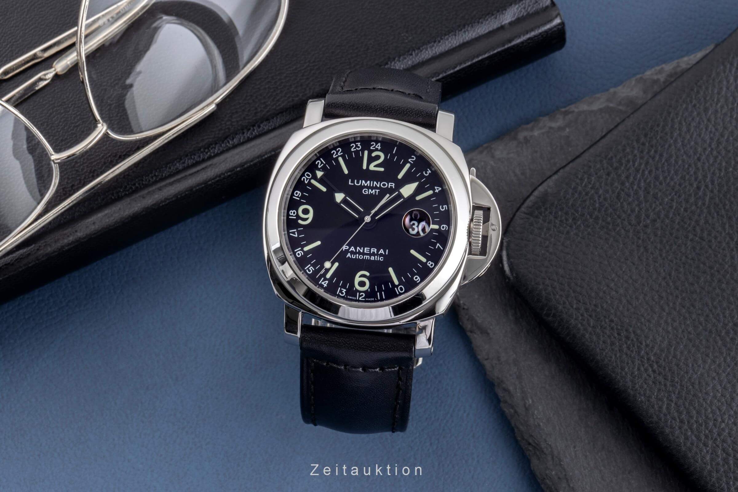 Panerai Luminor GMT acero automático reloj para caballeros PAM00063  [2501188]