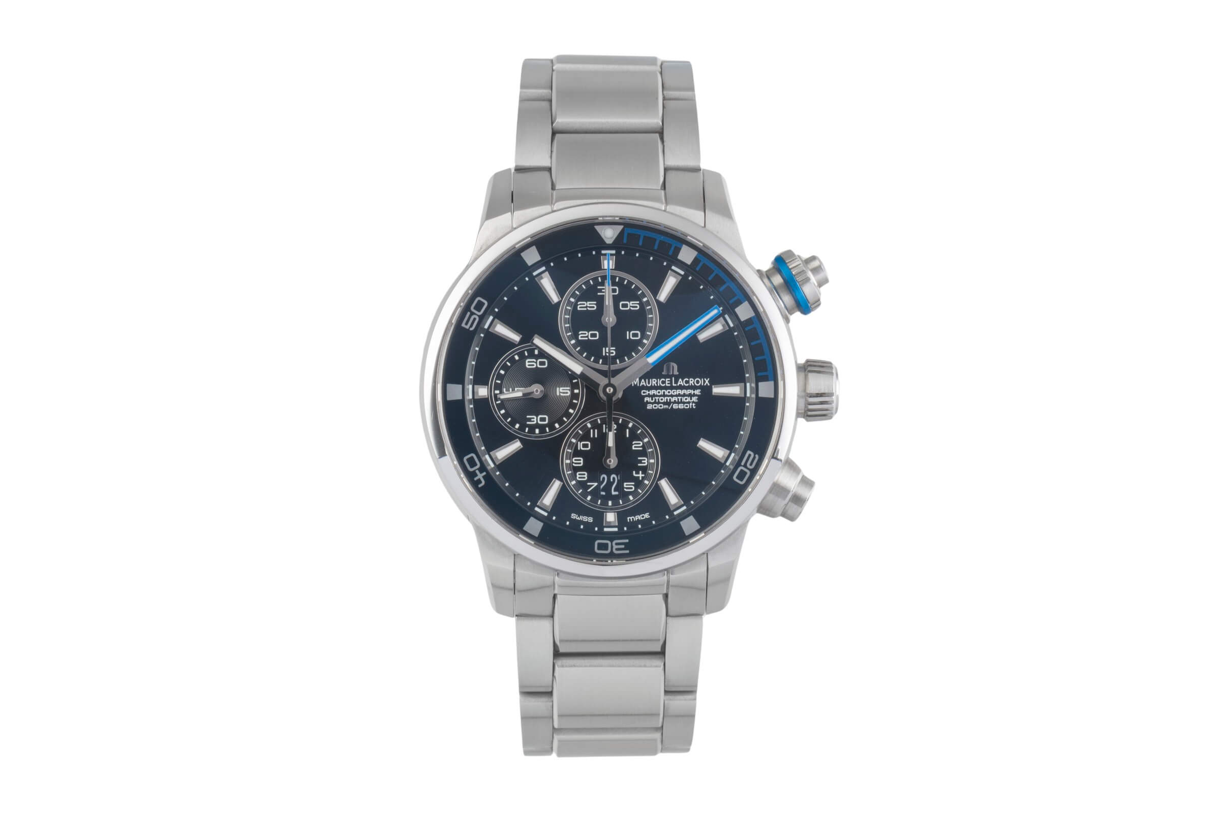 Maurice Lacroix Pontos Chronograph Automatik Stahl Ref. PT6008-SS002-331 B&P [2501226]