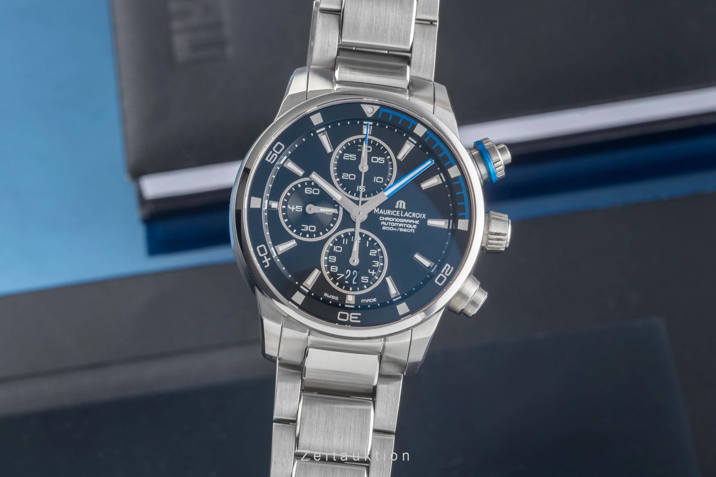 Maurice Lacroix Pontos Chronograph Automatik Stahl Ref. PT6008-SS002-331 B&P [2501226]