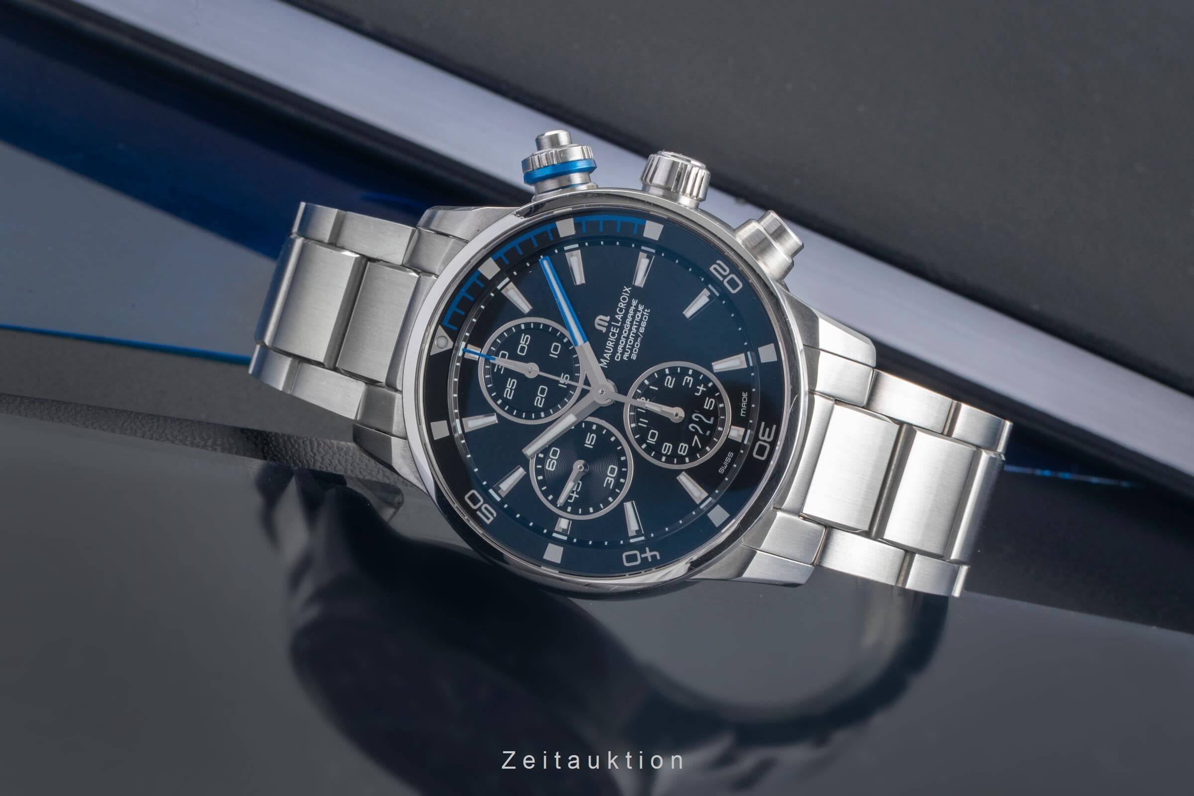 Maurice Lacroix Pontos Chronograph Automatik Stahl Ref. PT6008-SS002-331 B&P [2501226]