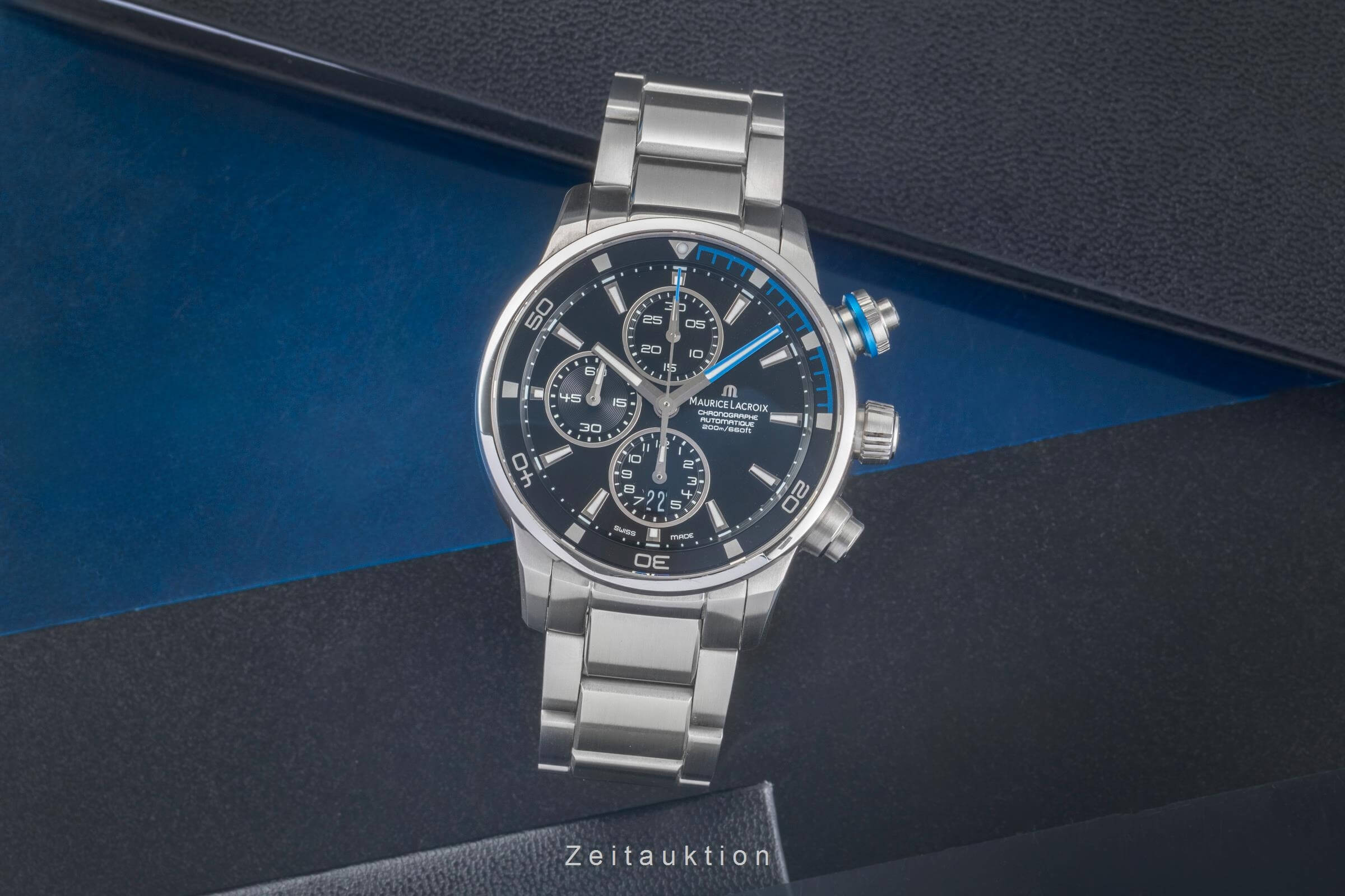 Maurice Lacroix Pontos Chronograph Automatik Stahl Ref. PT6008-SS002-331 B&P [2501226]
