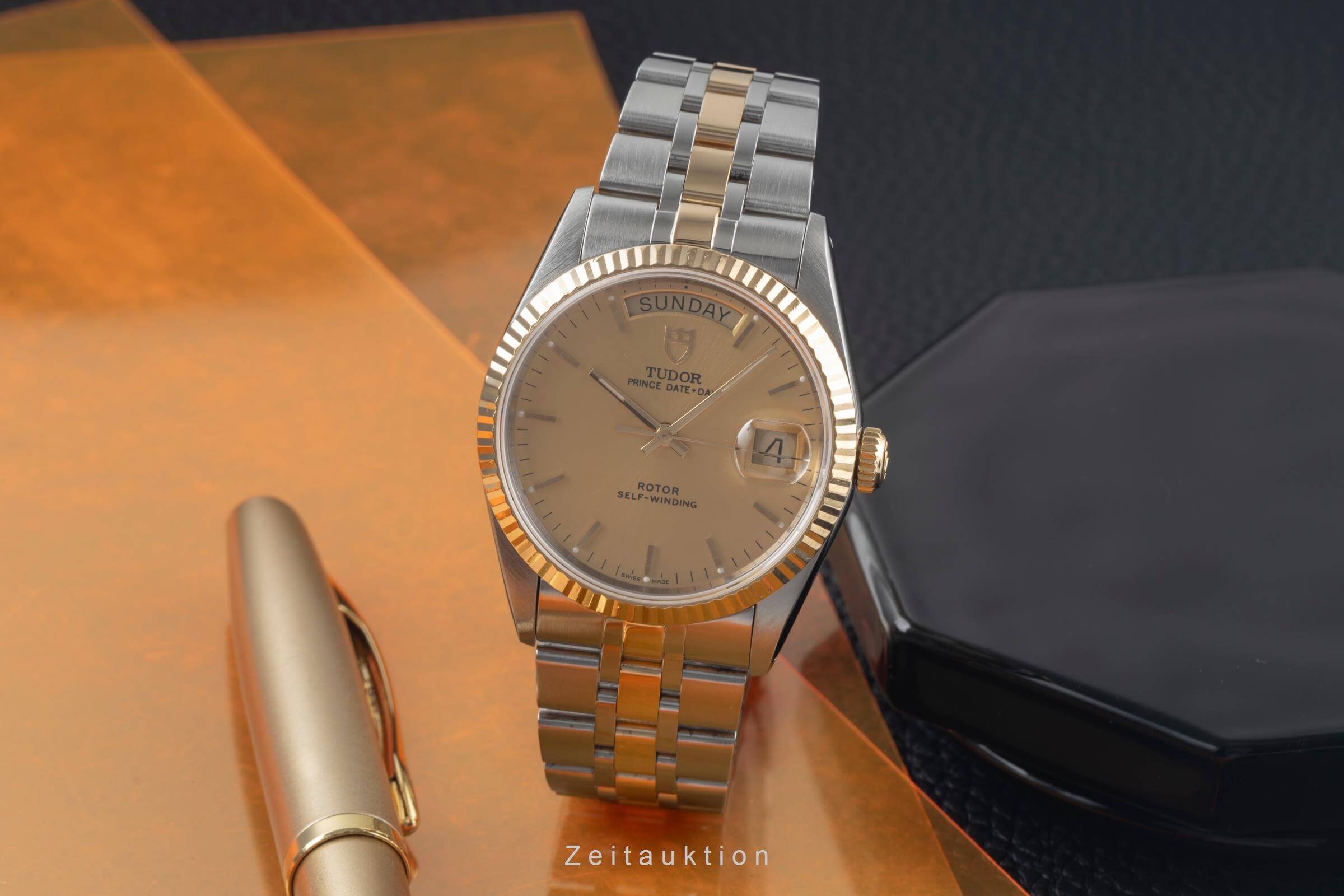 Tudor Date-Day acciaio / oro automatismo orologio da uomo 76213 LP: 4090EUR  [2501234]