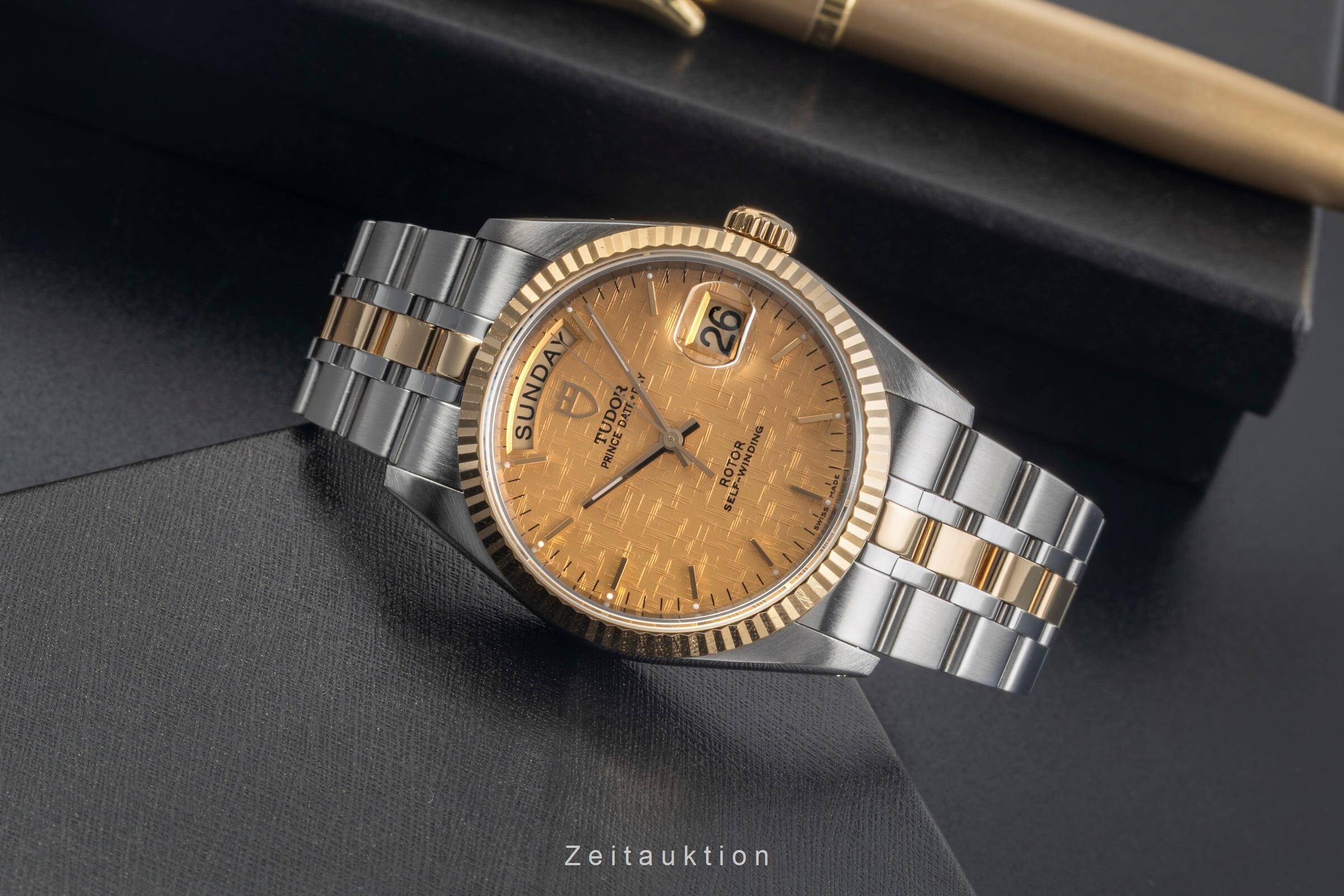 Tudor Date-Day acciaio / oro automatismo orologio da uomo 76213 LP: 4090EUR  [2501235]