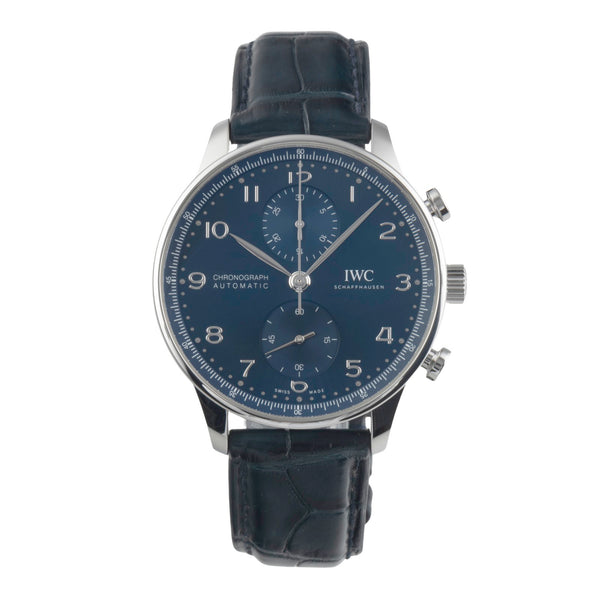 IWC Portugieser cronografo acciaio automatismo orologio da uomo IW371606 LP: 9100EUR  [2501242]