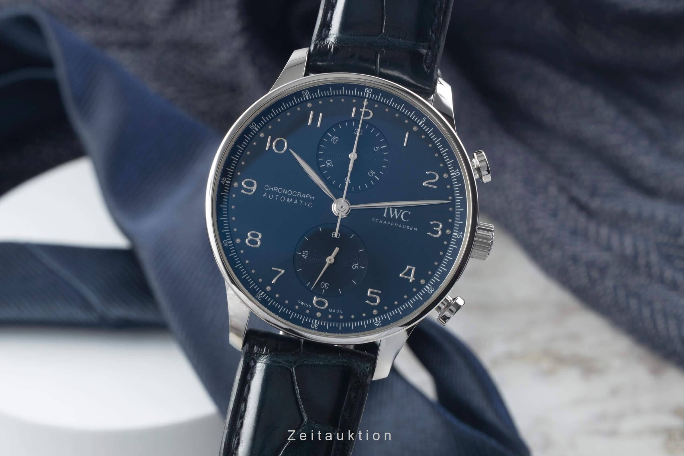 IWC Portugieser cronografo acciaio automatismo orologio da uomo IW371606 LP: 9100EUR  [2501242]