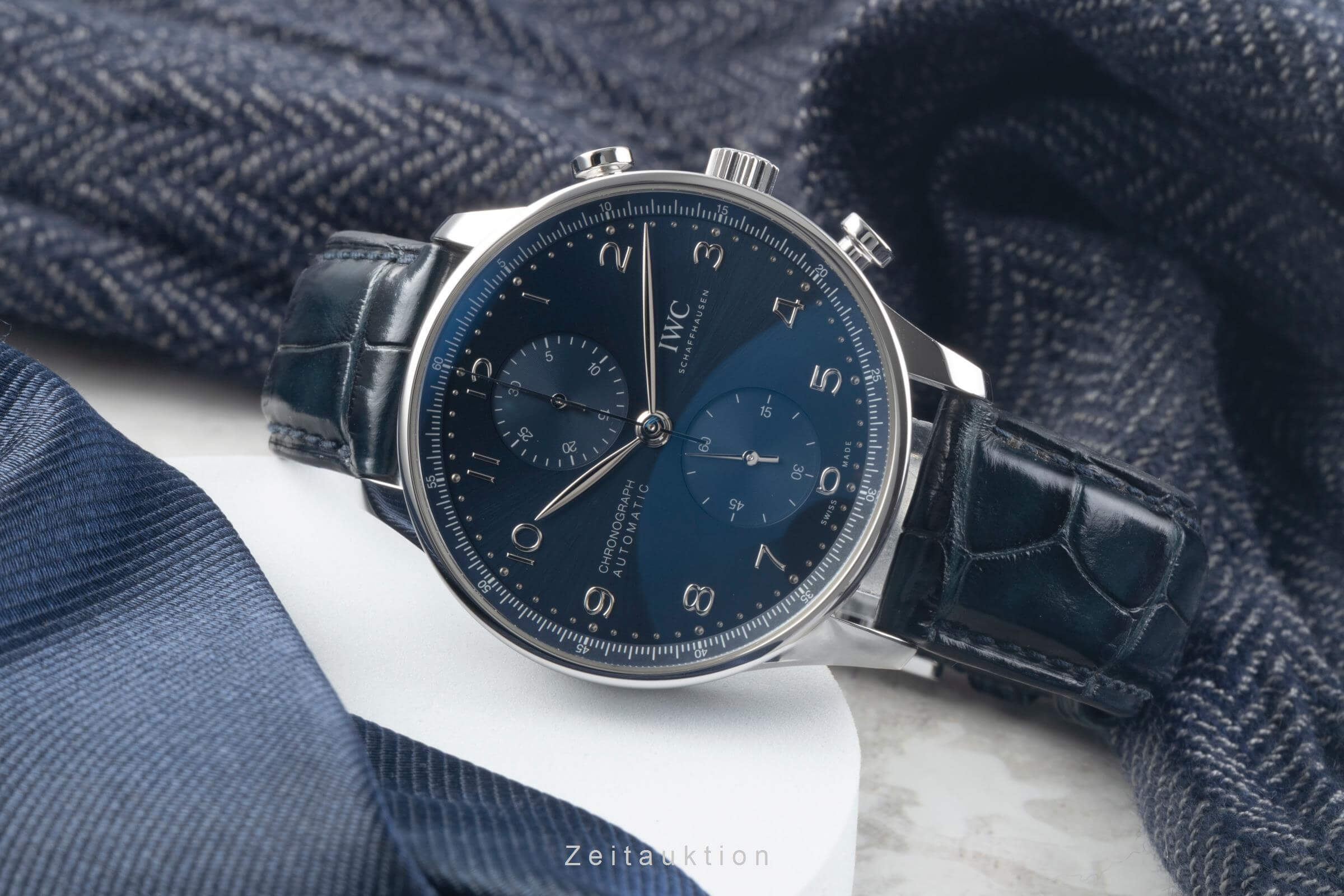 IWC Portugieser cronografo acciaio automatismo orologio da uomo IW371606 LP: 9100EUR  [2501242]