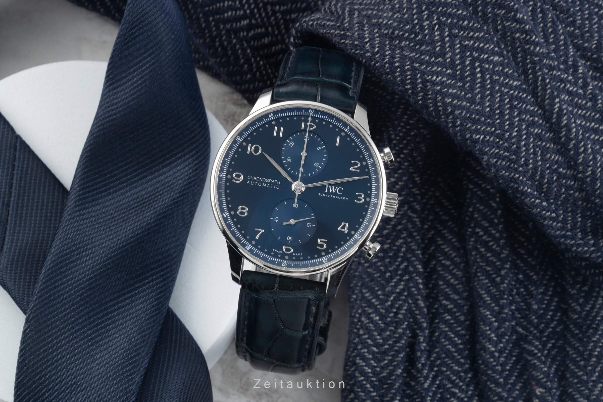 IWC Portugieser cronografo acciaio automatismo orologio da uomo IW371606 LP: 9100EUR  [2501242]