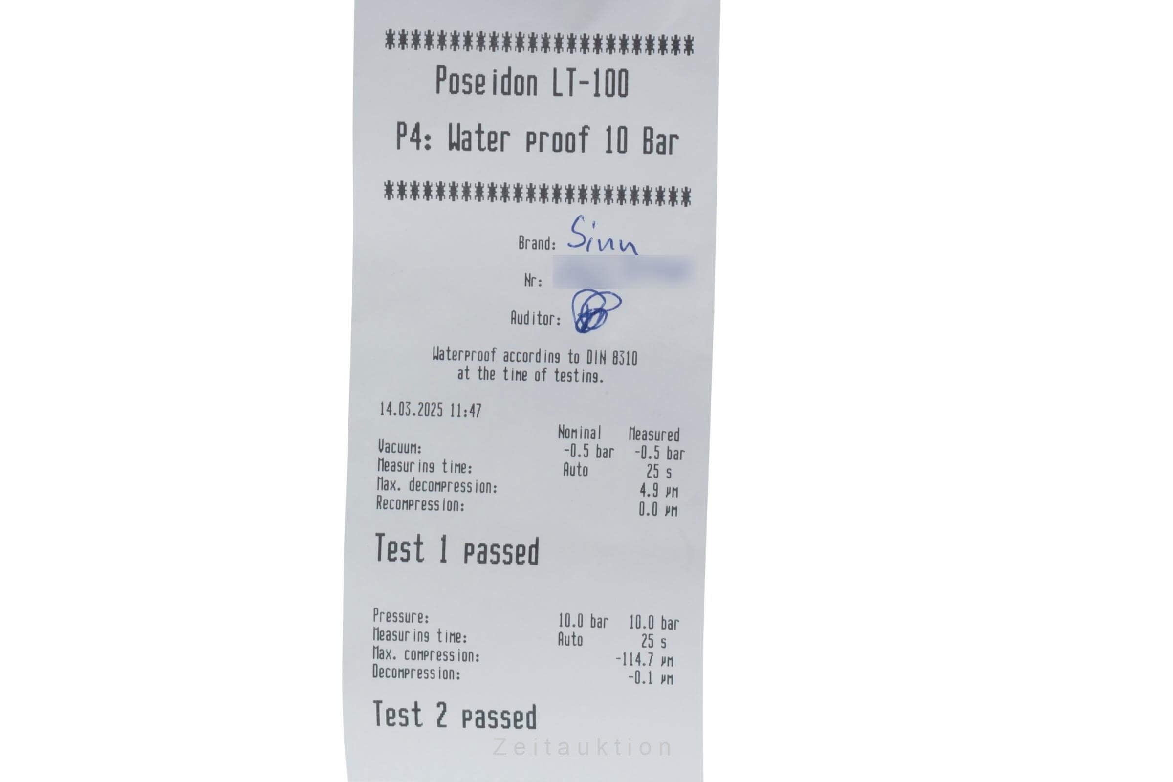 Sinn 240 ST acier automatique montre pour hommes 240 St GZ LP: 2140EUR  [2501243]