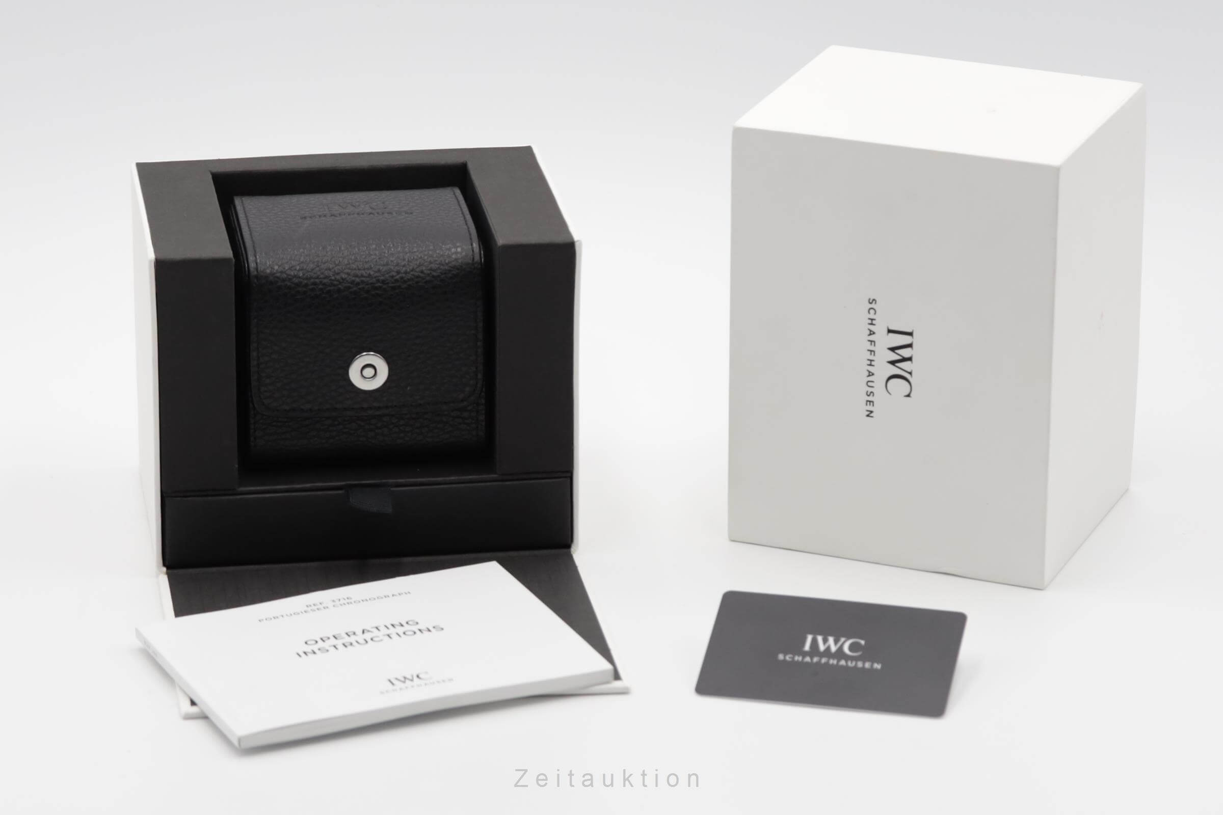 IWC Portugieser Chronograph Red Dial Stahl Automatik Herrenuhr Ref. IW371616 B&P [2501269]