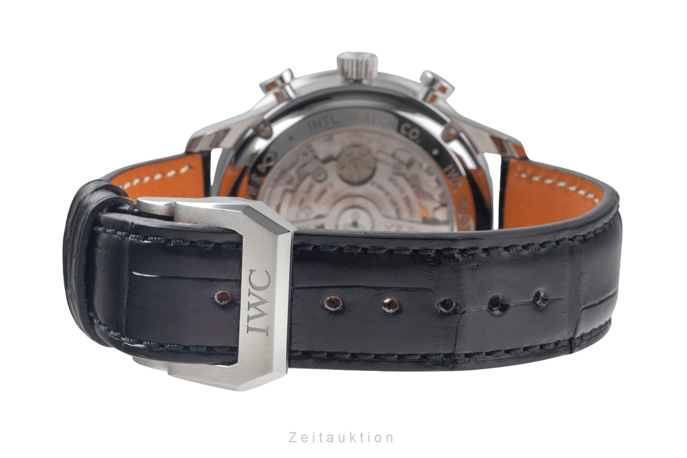 IWC Portugieser Chronograph Red Dial Stahl Automatik Herrenuhr Ref. IW371616 B&P [2501269]