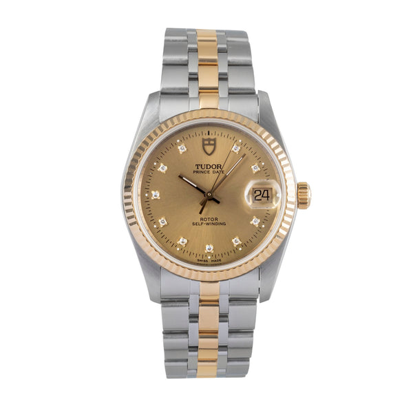 Tudor Prince Date acciaio / oro automatismo orologio da uomo 74033  [2501278]