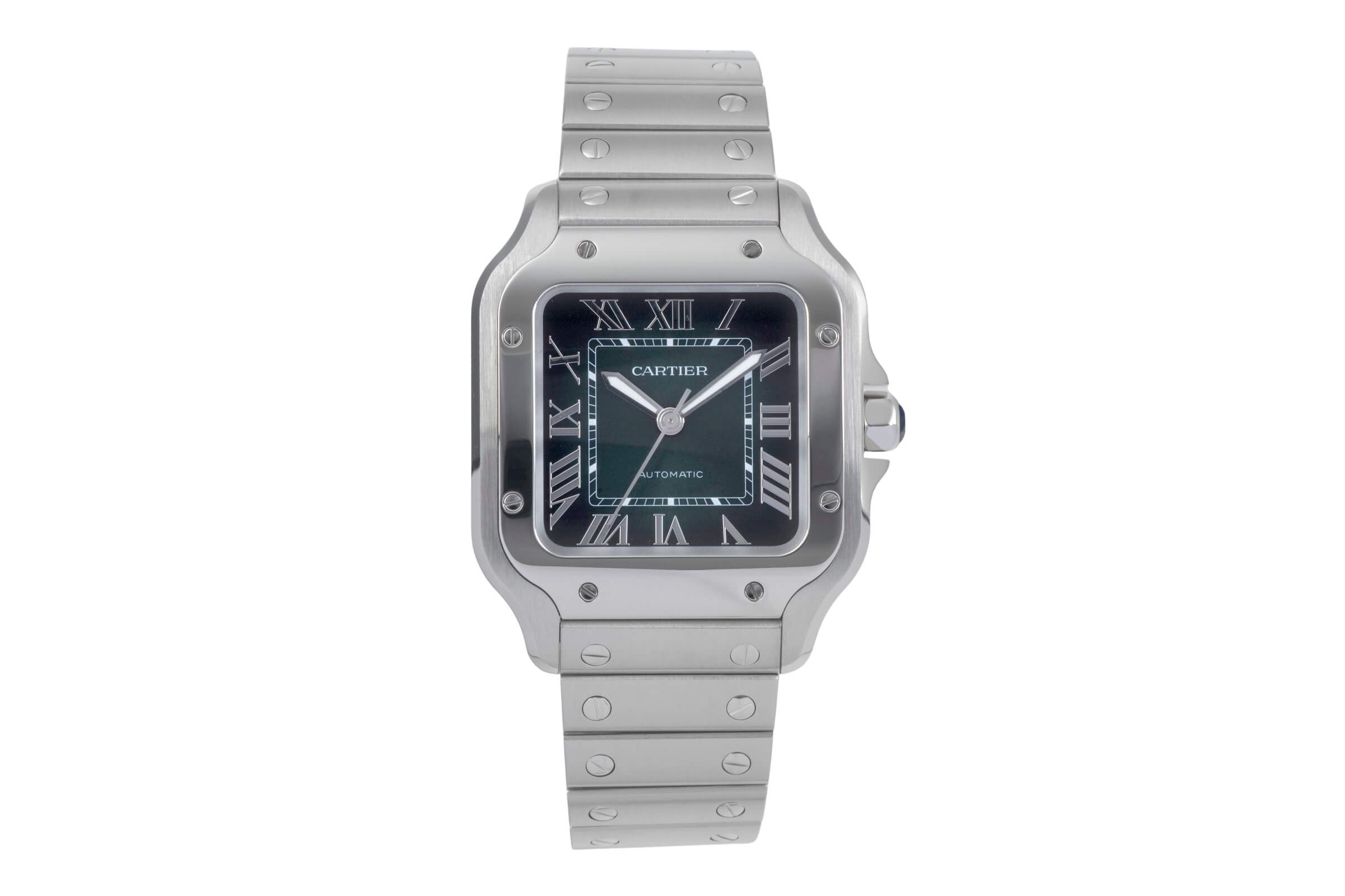 Cartier Santos acciaio automatismo orologio da uomo WSSA0061 LP: 7600EUR  [2501281]