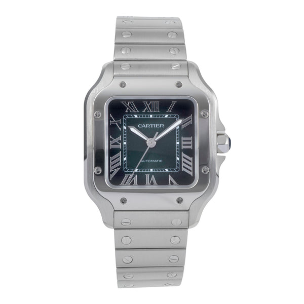 Cartier Santos acciaio automatismo orologio da uomo WSSA0061 LP: 7600EUR  [2501281]