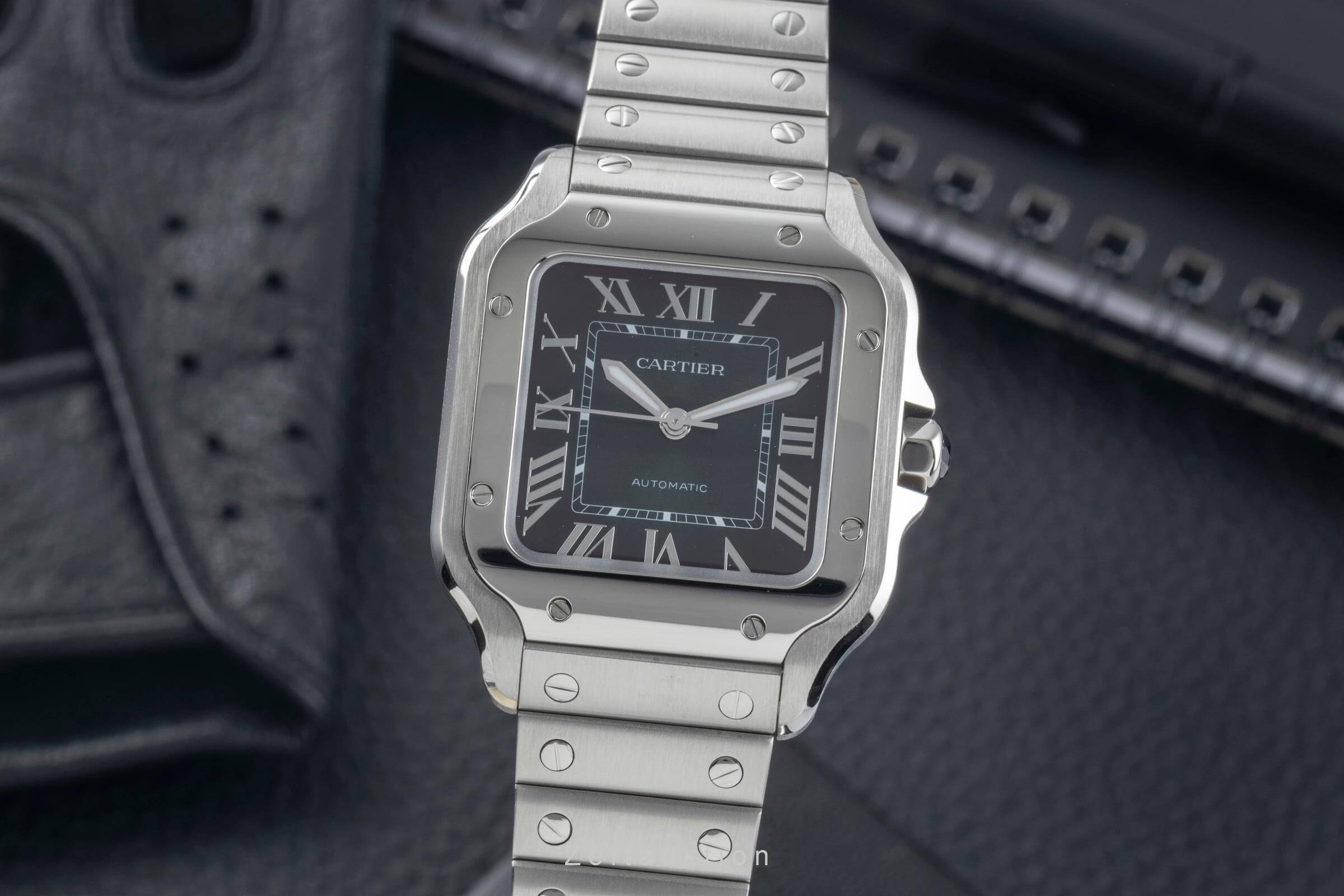 Cartier Santos acciaio automatismo orologio da uomo WSSA0061 LP: 7600EUR  [2501281]