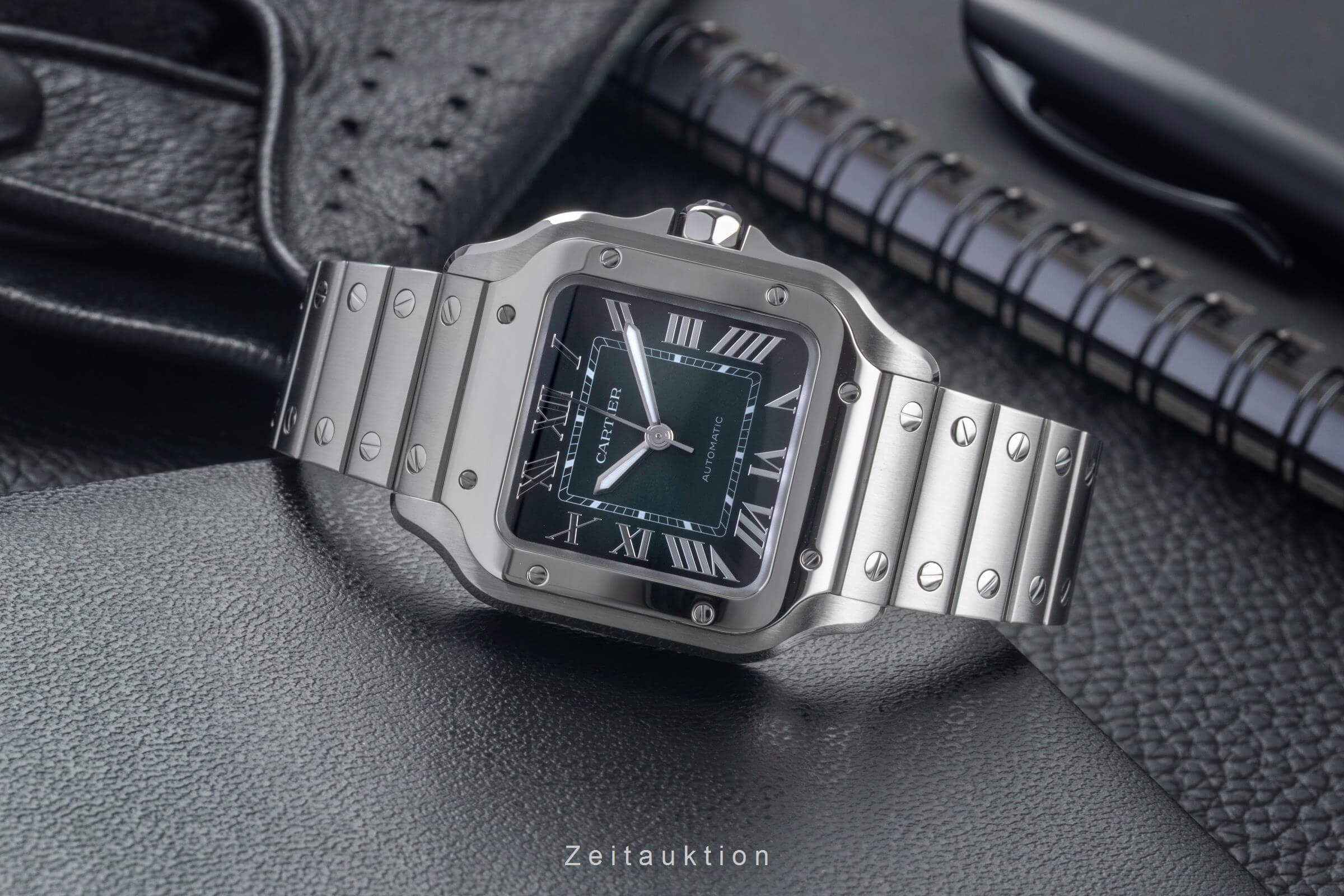 Cartier Santos acciaio automatismo orologio da uomo WSSA0061 LP: 7600EUR  [2501281]