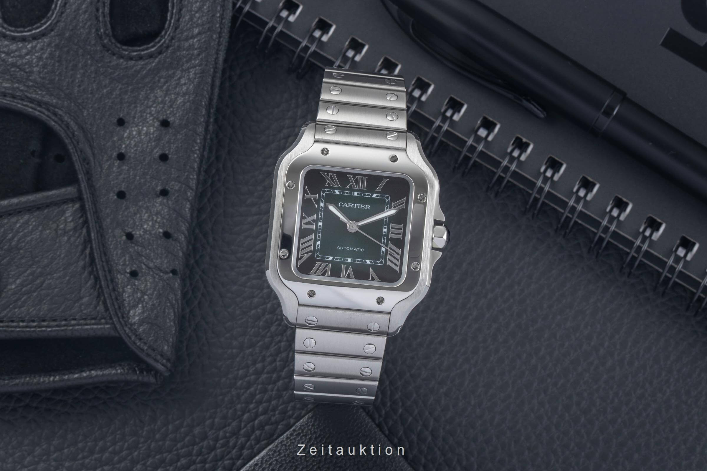 Cartier Santos acciaio automatismo orologio da uomo WSSA0061 LP: 7600EUR  [2501281]