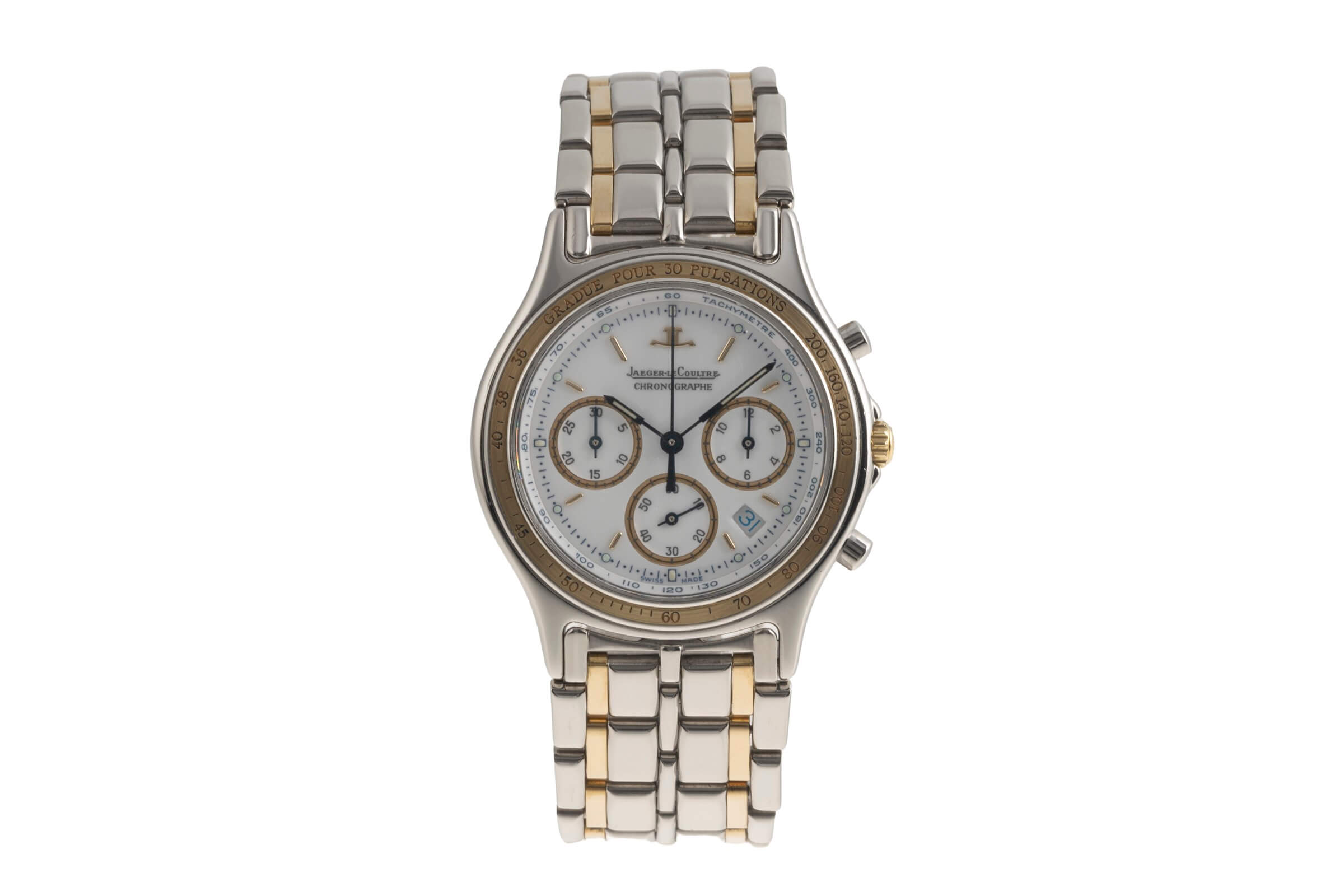 Jaeger LeCoultre Heraion Chronograph Stahl / Gold Quarz Herrenuhr Ref. 115.5.31  [2501290]