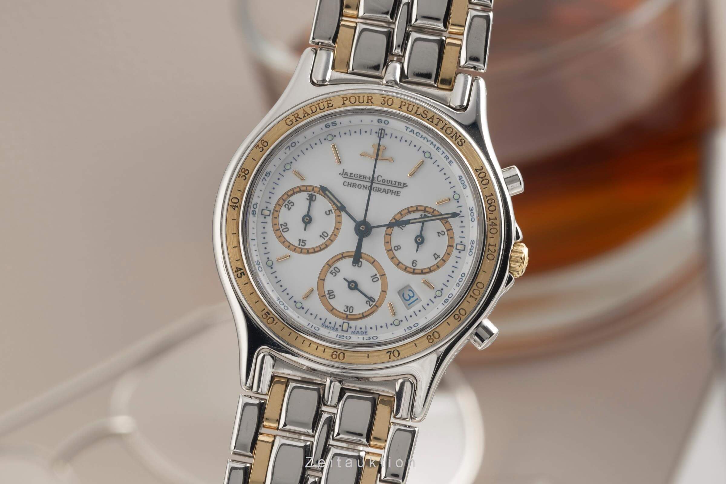 Jaeger LeCoultre Heraion Chronograph Stahl / Gold Quarz Herrenuhr Ref. 115.5.31  [2501290]