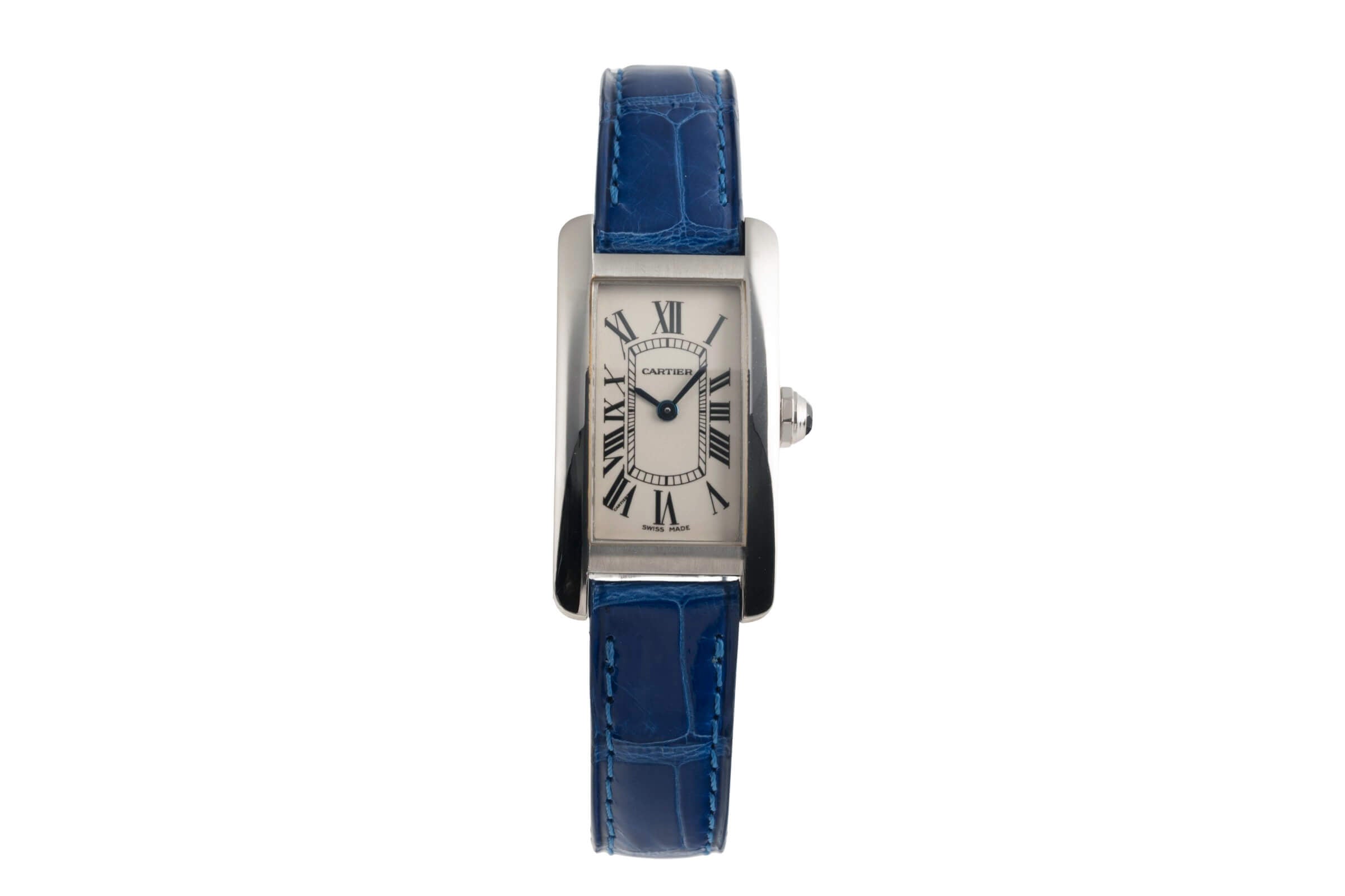 Cartier Tank Américaine 18 ct white gold quartz women's watch W26019L4 LP: 12400EUR  [2501306]