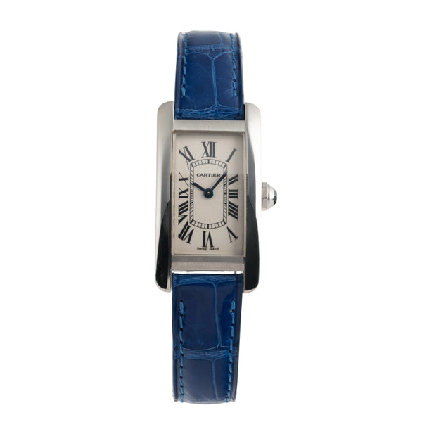 Cartier Tank Américaine 18 ct white gold quartz women's watch W26019L4 LP: 12400EUR  [2501306]