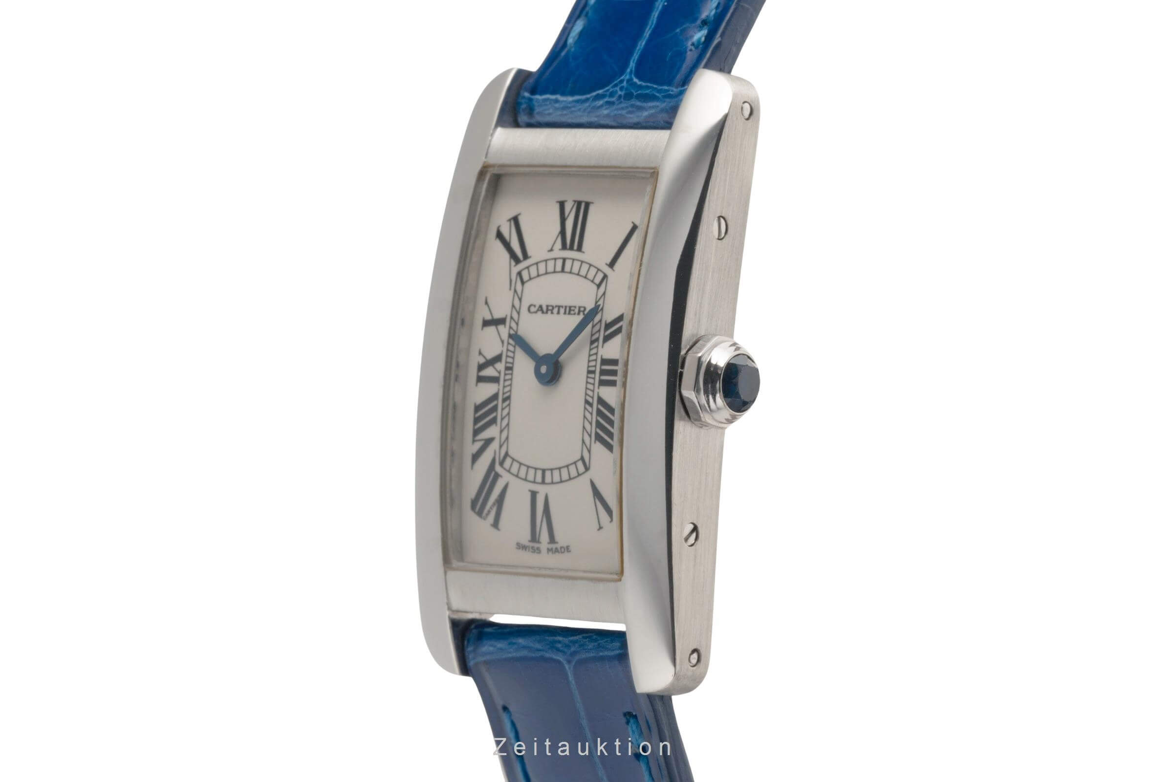 Cartier Tank Américaine 18 ct white gold quartz women's watch W26019L4 LP: 12400EUR  [2501306]