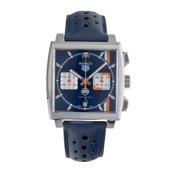 Tag Heuer Monaco cronografo acciaio automatismo orologio da uomo CBL2115.FC6494 LP: 7900EUR  [2501326]