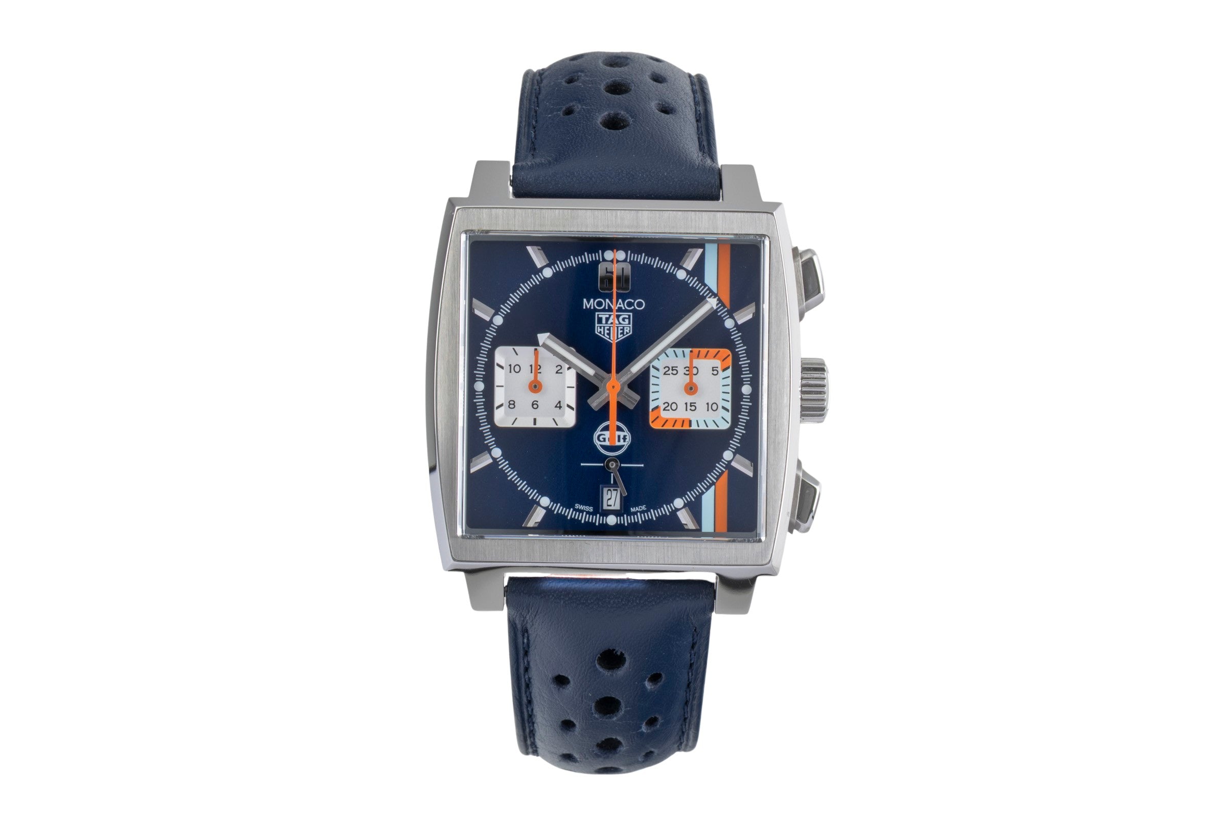 Tag Heuer Monaco cronografo acciaio automatismo orologio da uomo CBL2115.FC6494 LP: 7900EUR  [2501326]