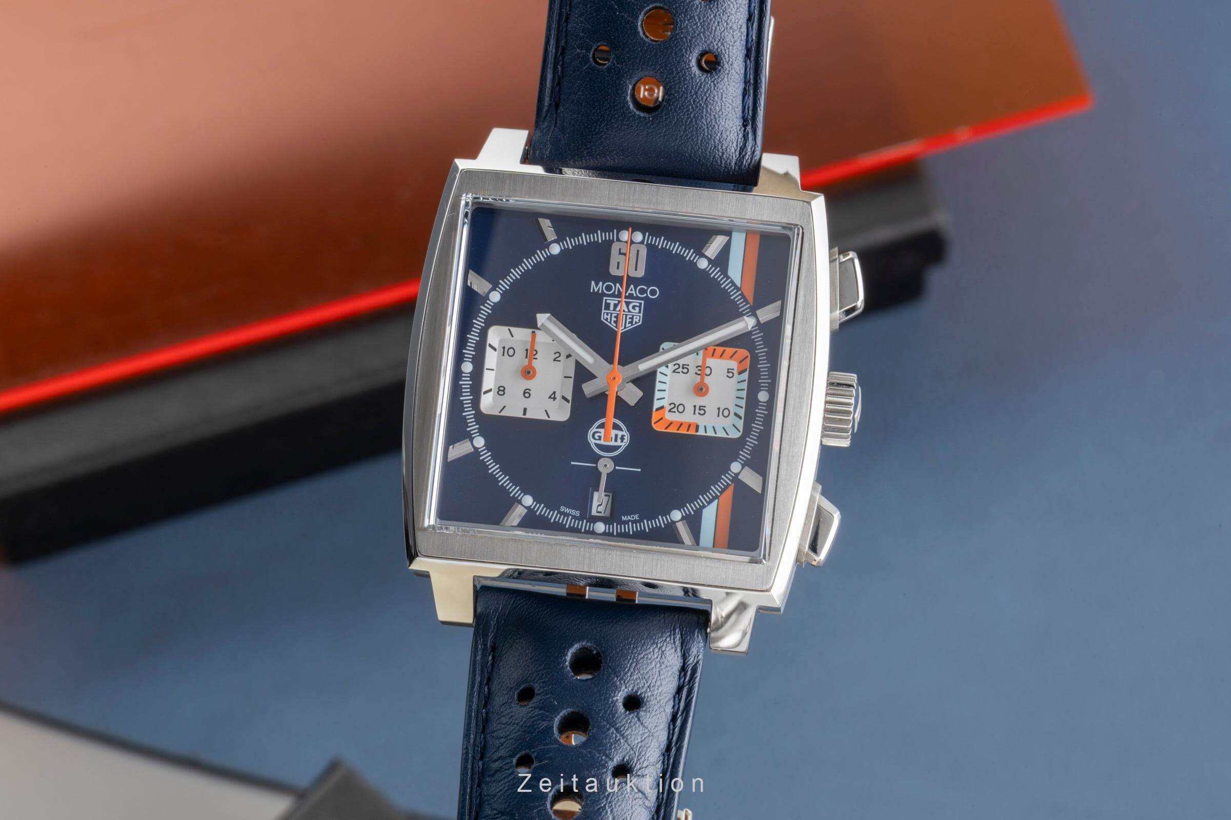 Tag Heuer Monaco cronografo acciaio automatismo orologio da uomo CBL2115.FC6494 LP: 7900EUR  [2501326]
