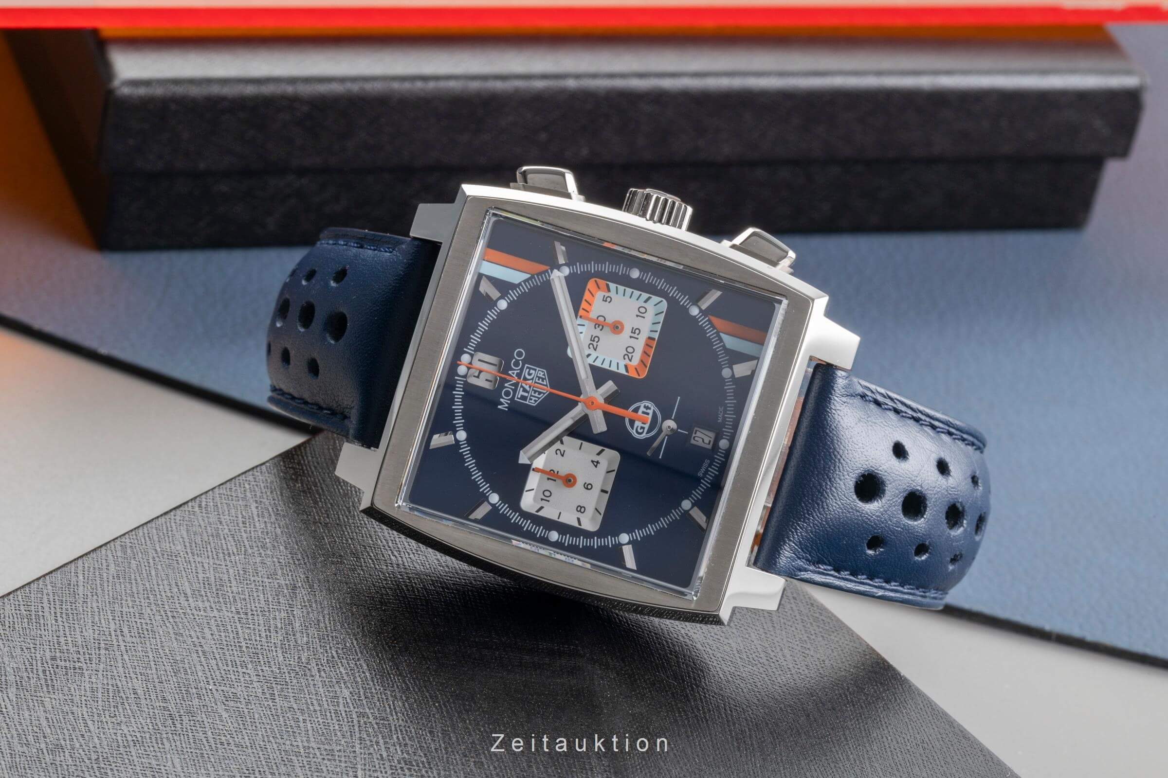 Tag Heuer Monaco cronografo acciaio automatismo orologio da uomo CBL2115.FC6494 LP: 7900EUR  [2501326]