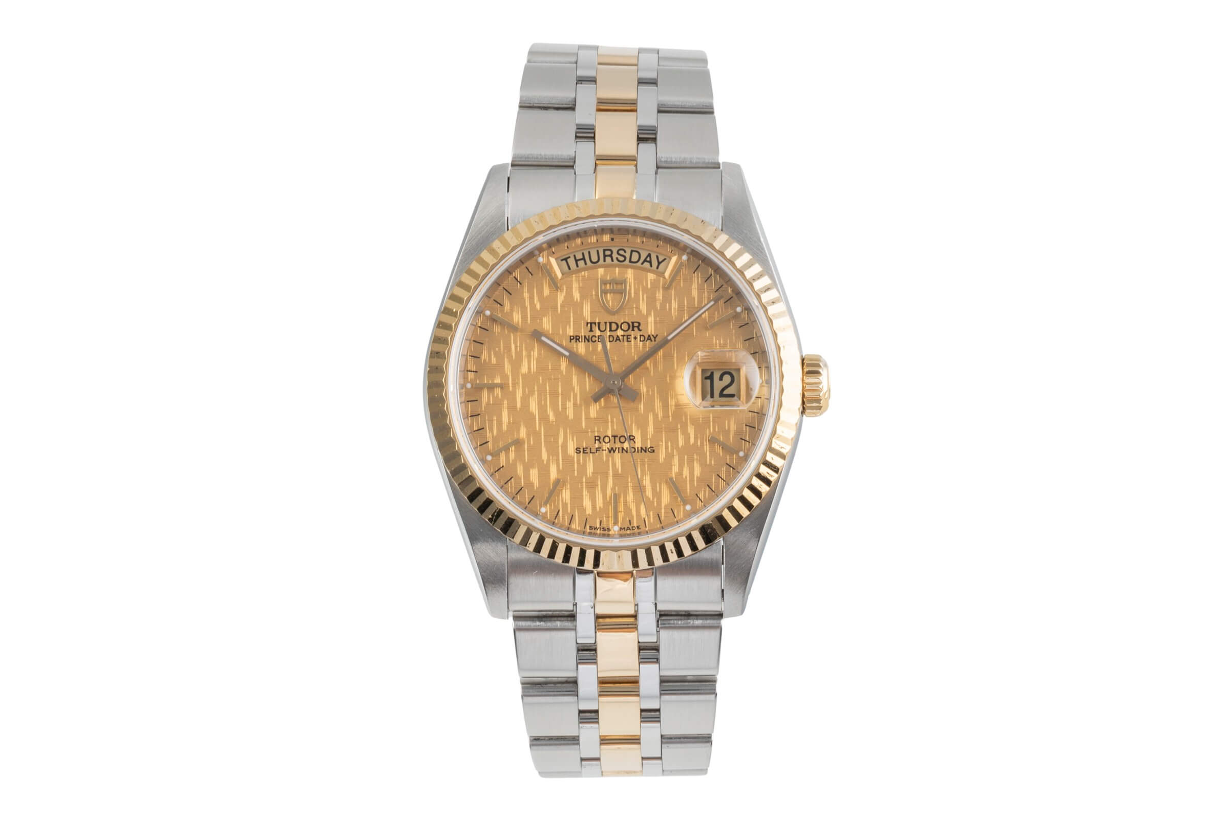 Tudor Oyster Prince Date Day Stahl Gold Linen Dial Automatik Herren Ref. 76213 [2501329]