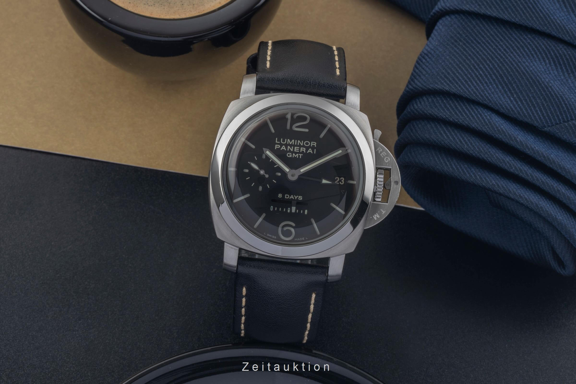 Panerai Luminor GMT acciaio carica manuale orologio da uomo PAM00233  [2501336]