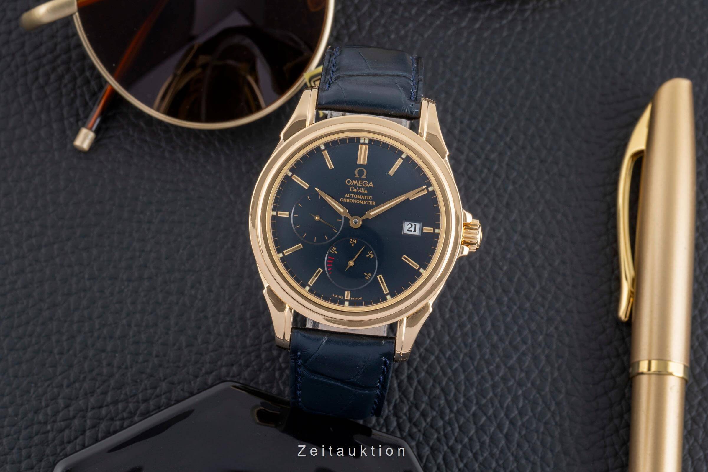 Omega De Ville 18 ct gold automatic men's watch 4632.80.33 LP: 15000EUR  [2501339]