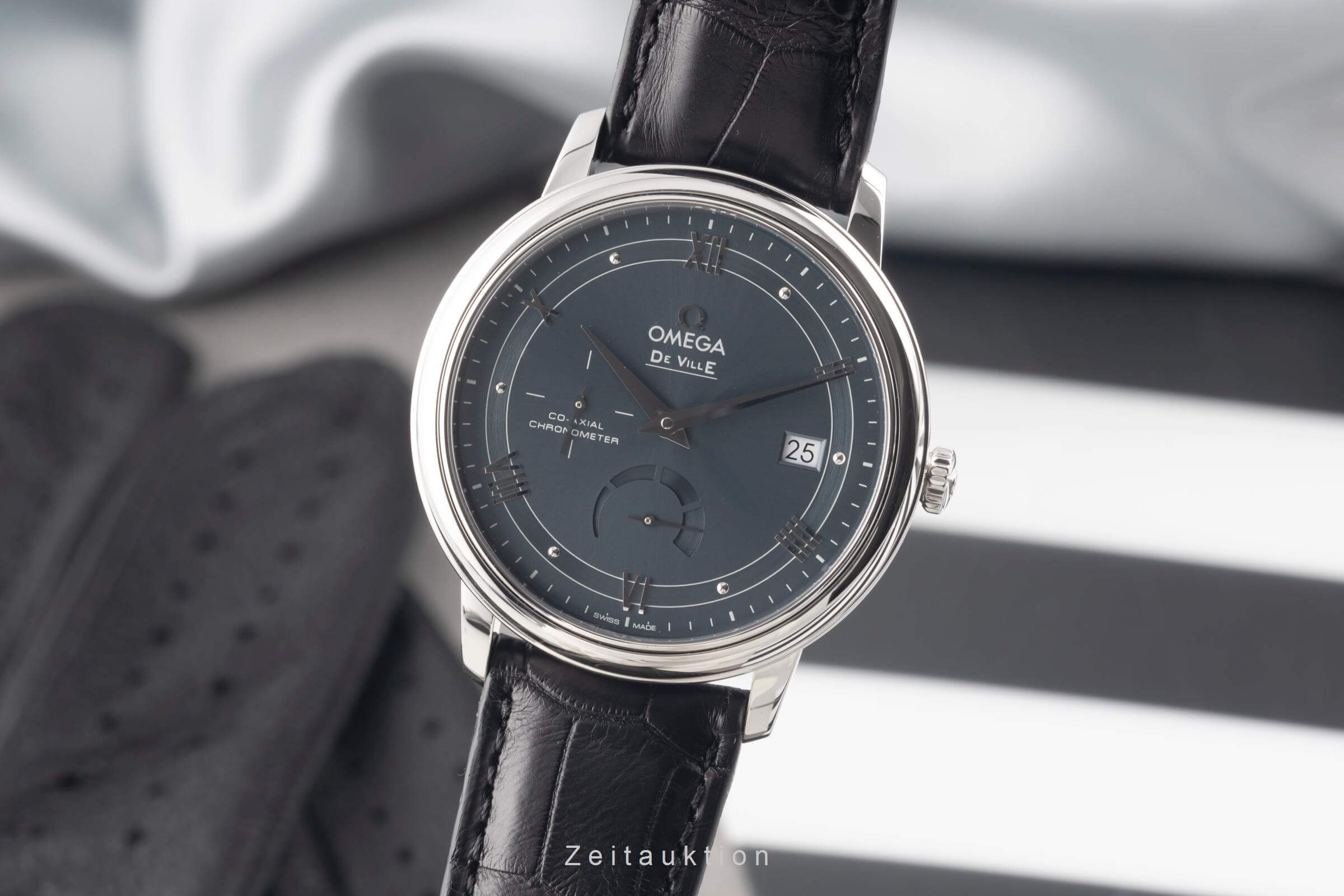 Omega De Ville acero automático reloj para caballeros 424.13.40.21.03.002 LP: 6200EUR  [2501343]