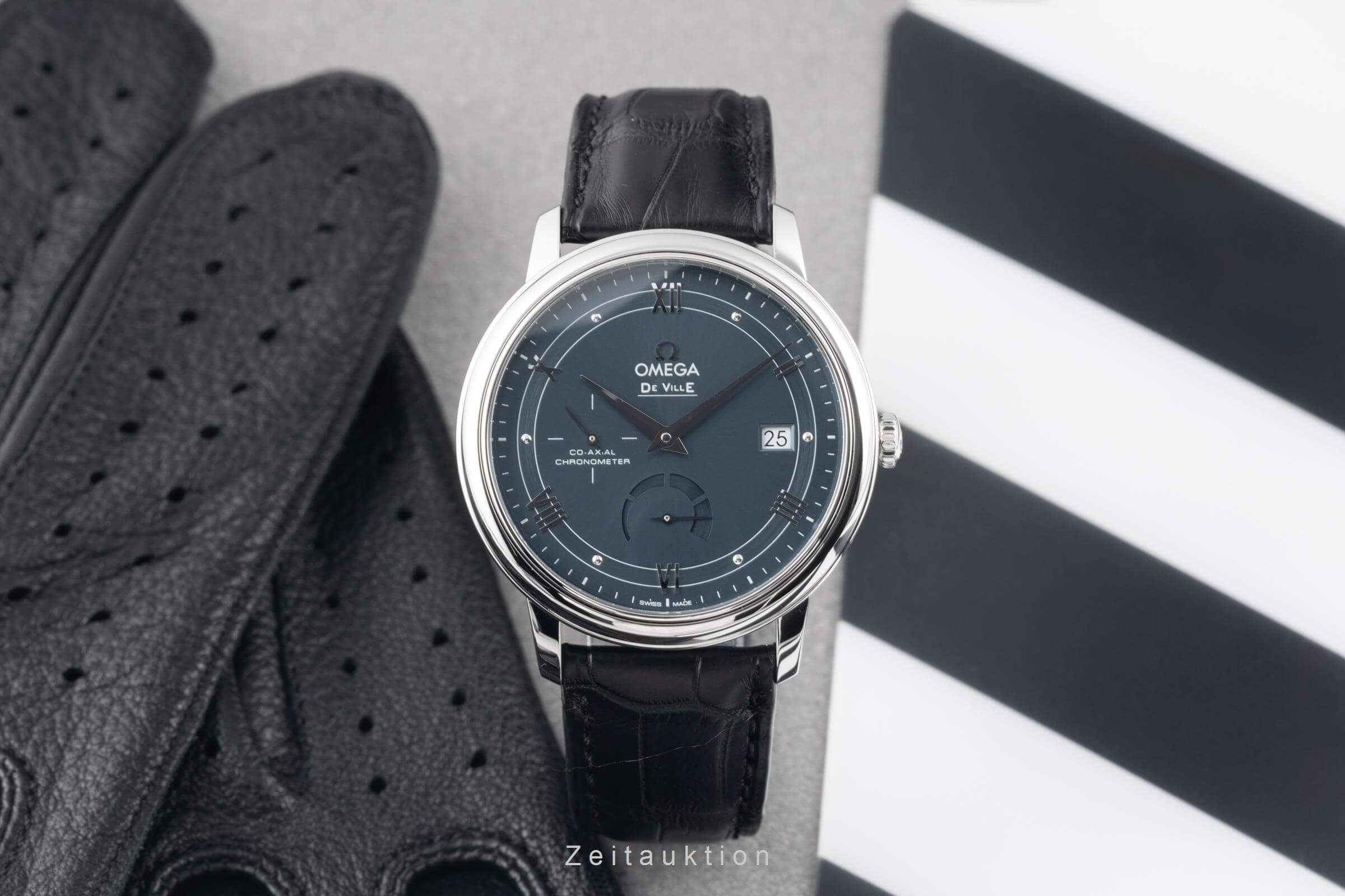 Omega De Ville acero automático reloj para caballeros 424.13.40.21.03.002 LP: 6200EUR  [2501343]