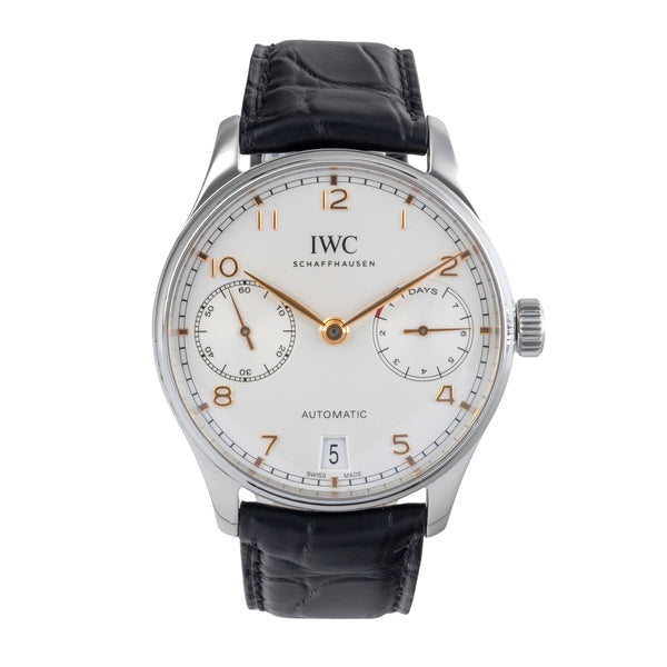 IWC Portugieser acciaio automatismo orologio da uomo IW500704 LP: 14000EUR  [2501367]
