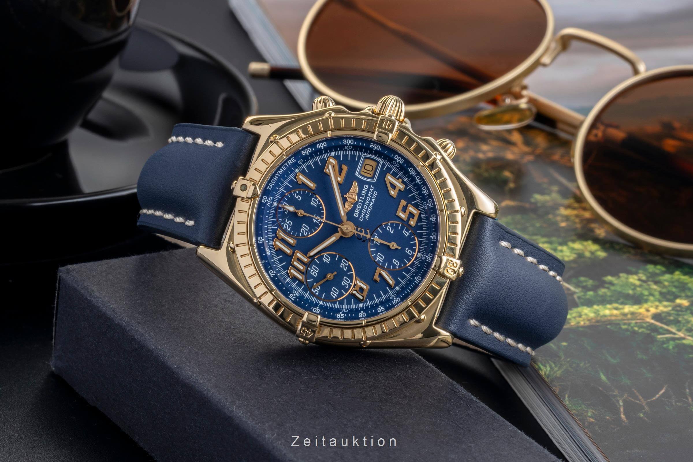 Breitling Chronomat chronograph 18 ct gold automatic men's watch K13047 , 81950  [2501375]