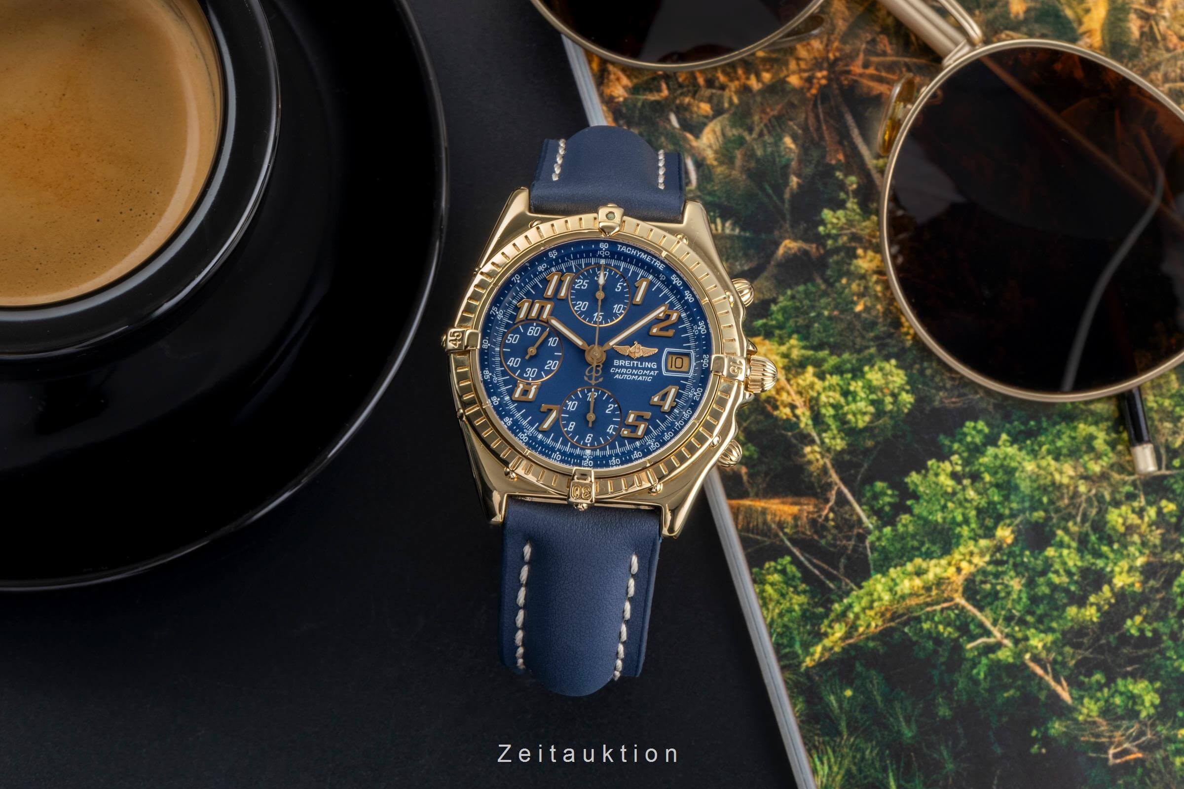 Breitling Chronomat chronograph 18 ct gold automatic men's watch K13047 , 81950  [2501375]