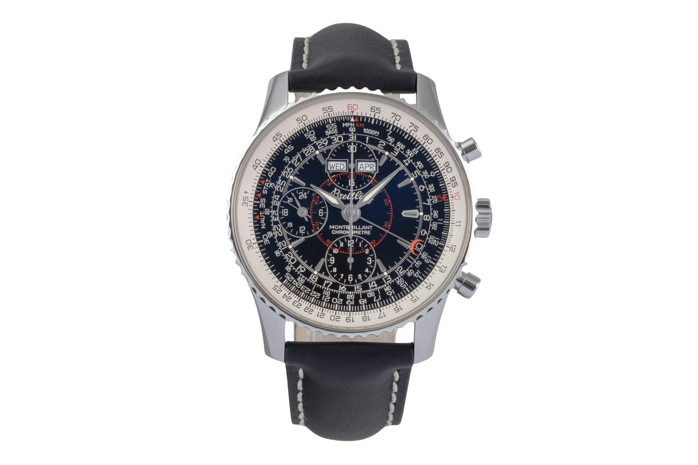 Breitling Montbrillant Datora  cronografo acciaio automatismo orologio da uomo A21330  [2501379]